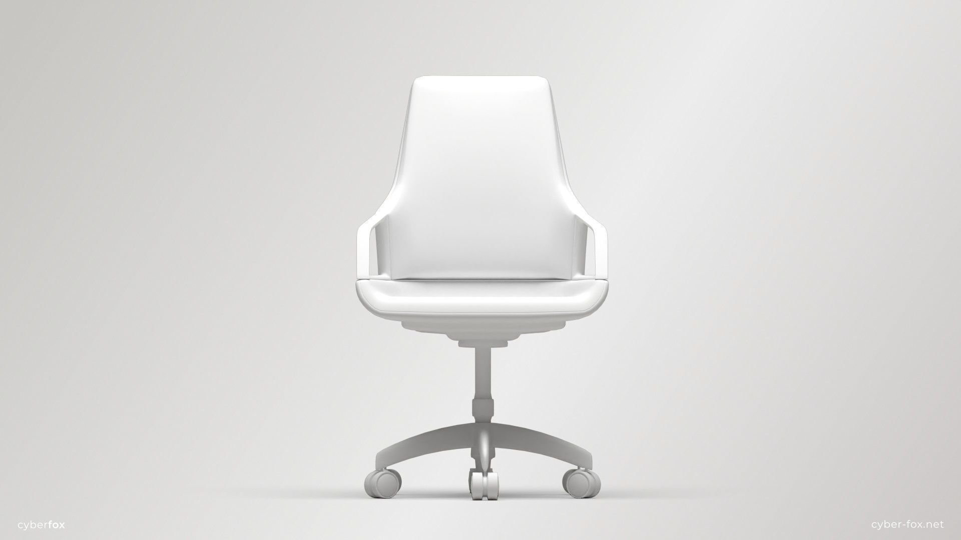 Modern Office Chair Low-poly 3D model_6