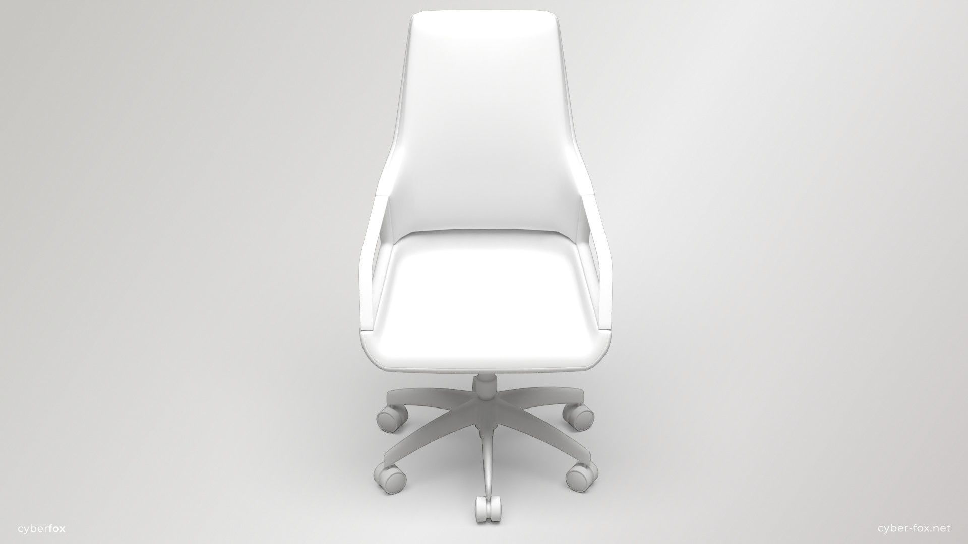 Modern Office Chair Low-poly 3D model_12