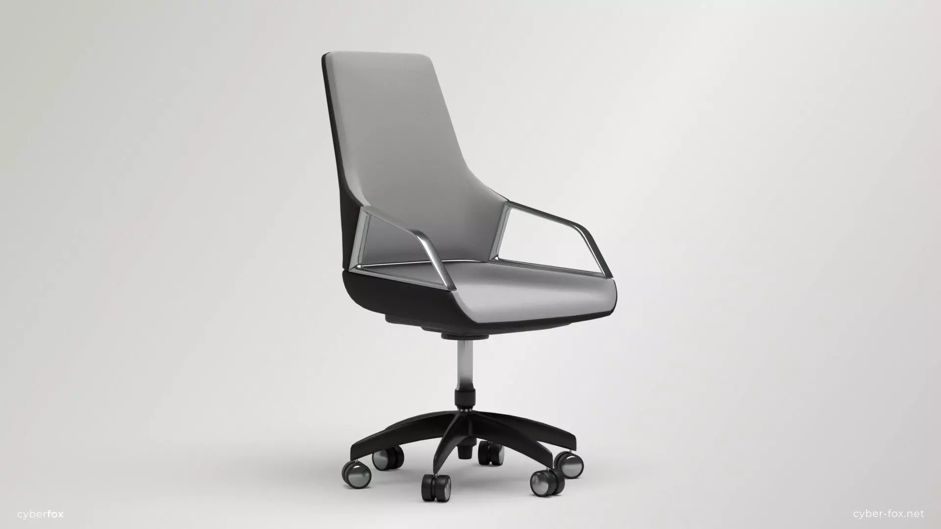 Modern Office Chair Low-poly 3D model_0