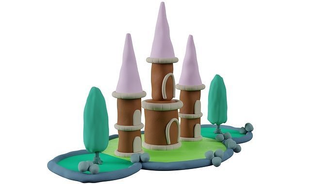 Clay castle 3D model
