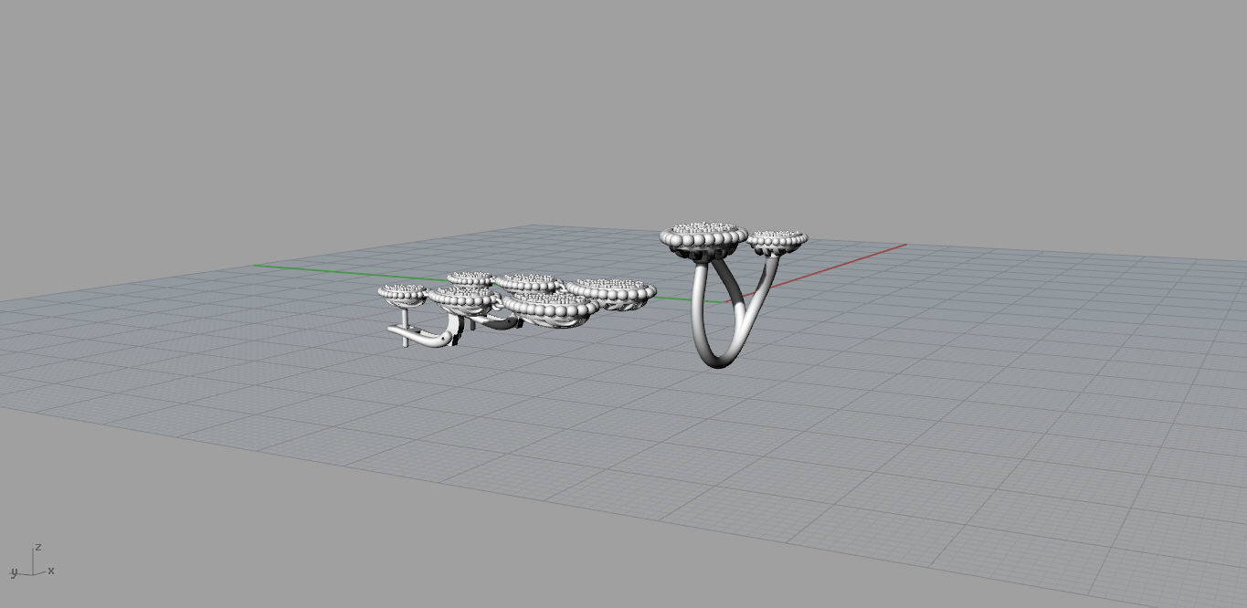 Ring and Earrings 3D print model_12