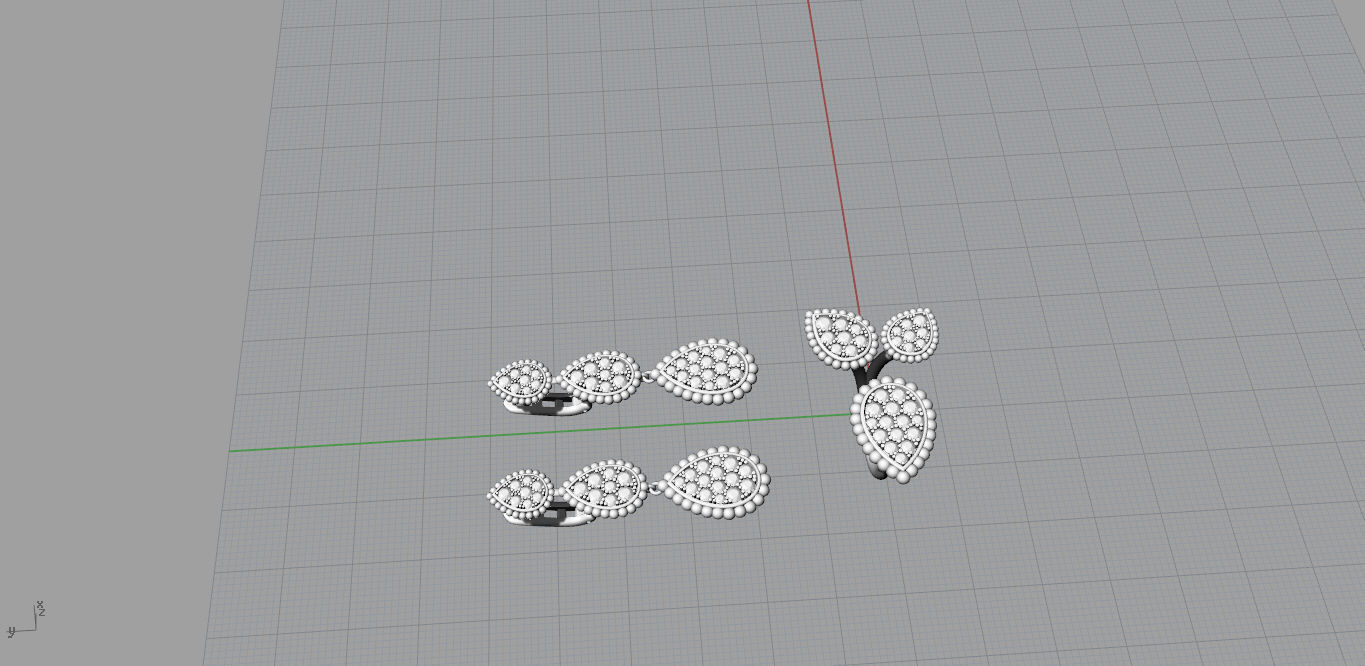 Ring and Earrings 3D print model_9