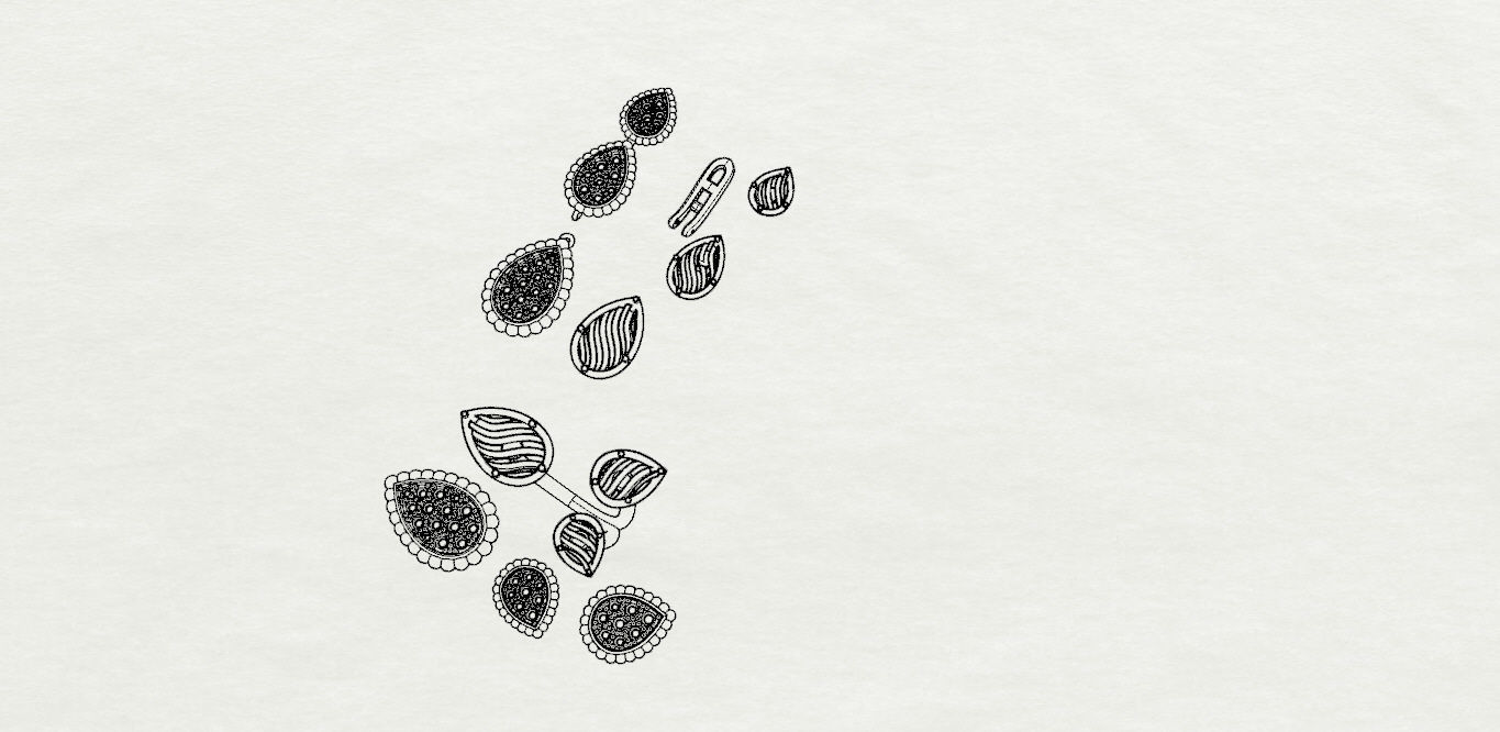 Ring and Earrings 3D print model_18