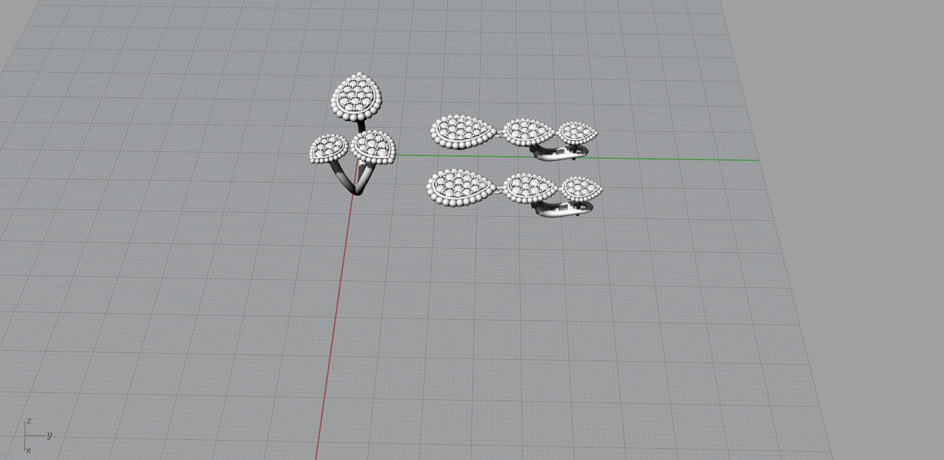 Ring and Earrings 3D print model_6