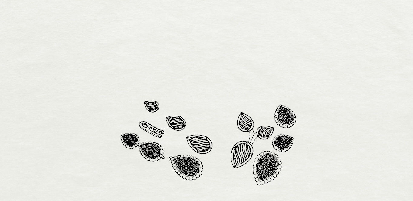 Ring and Earrings 3D print model_20