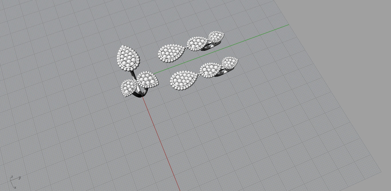 Ring and Earrings 3D print model_13