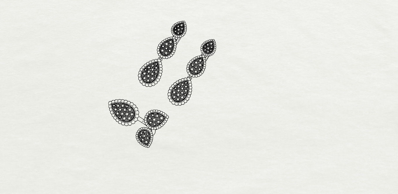 Ring and Earrings 3D print model_14