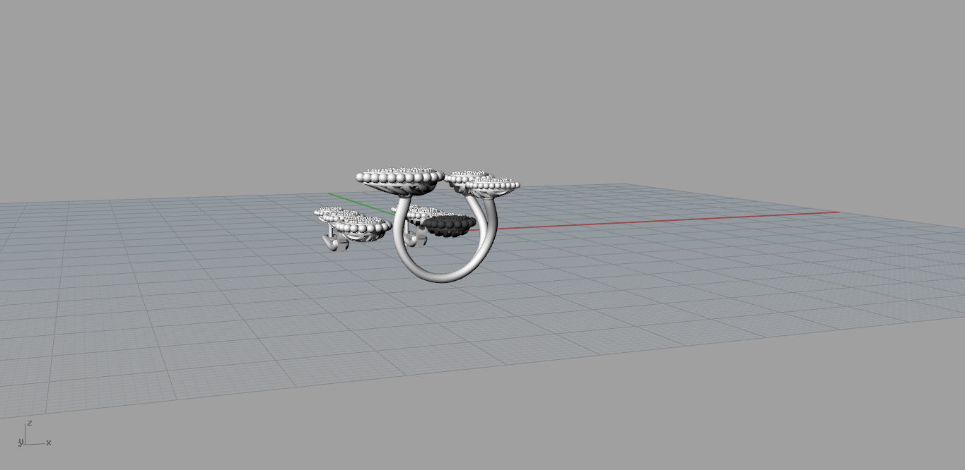 Ring and Earrings 3D print model_11