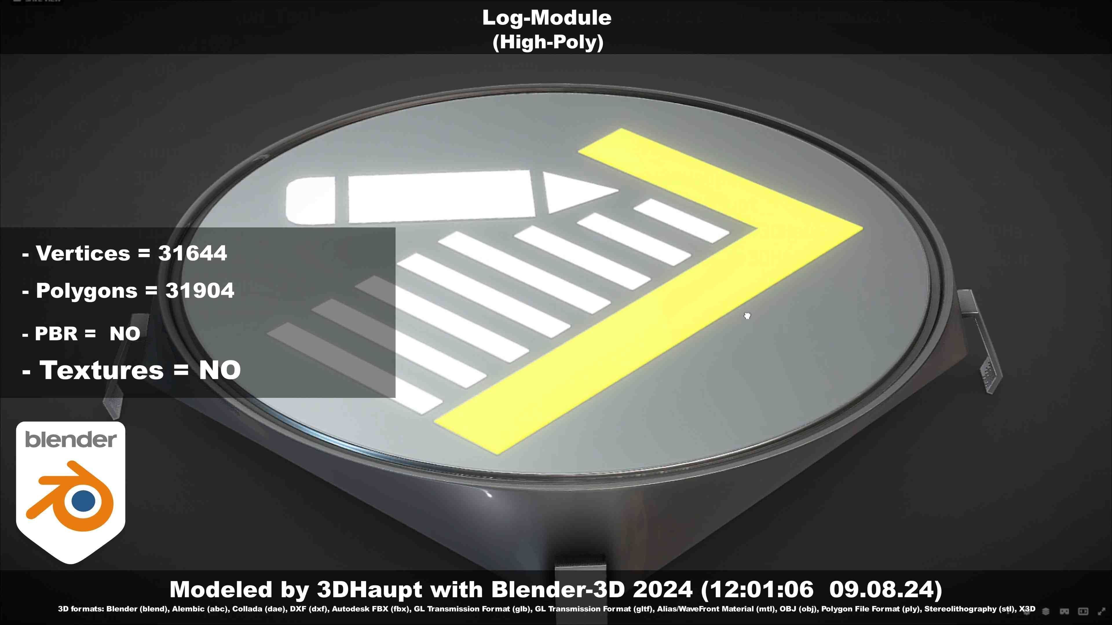 Log-Module 3D model_11