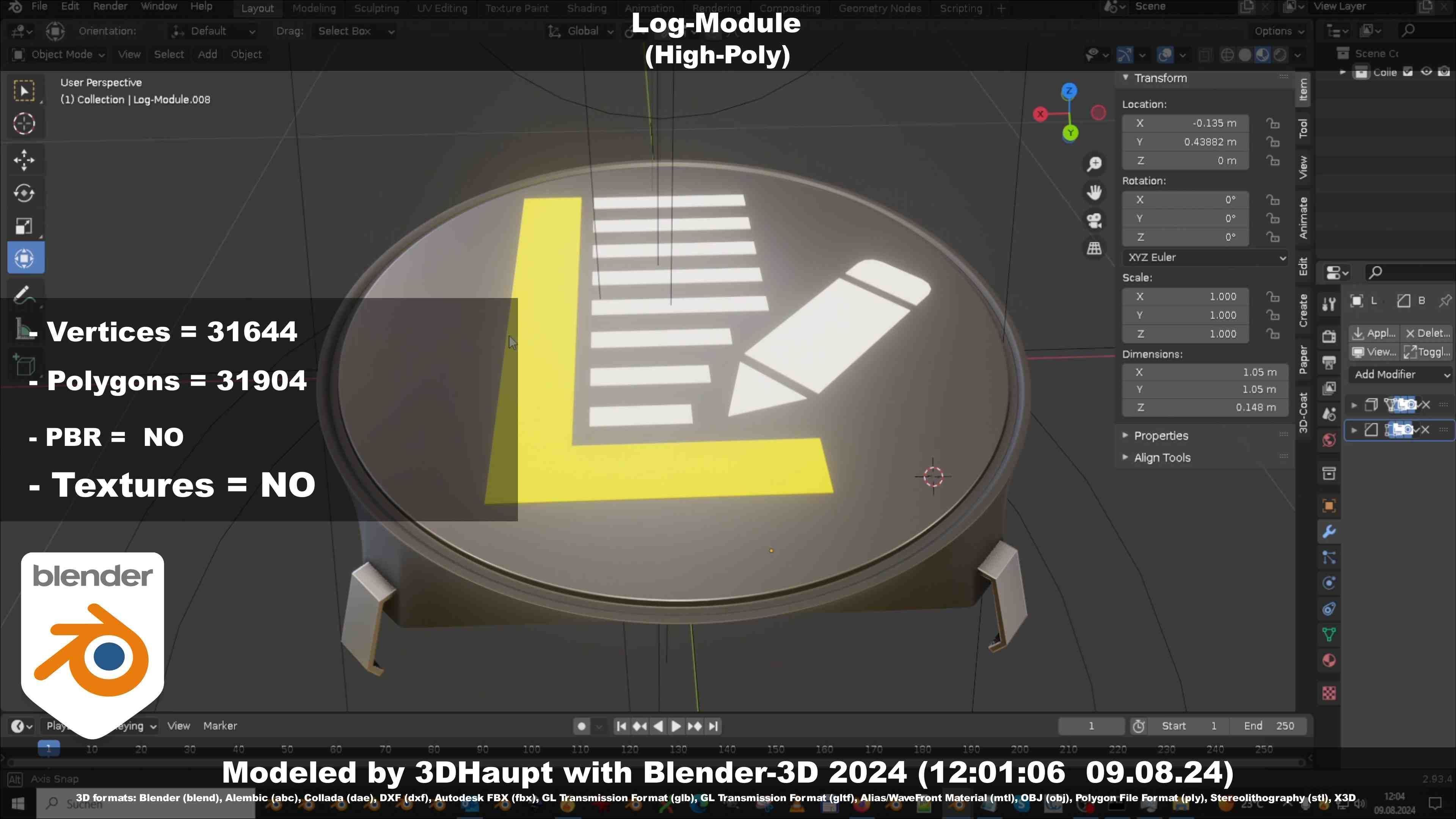 Log-Module 3D model_53