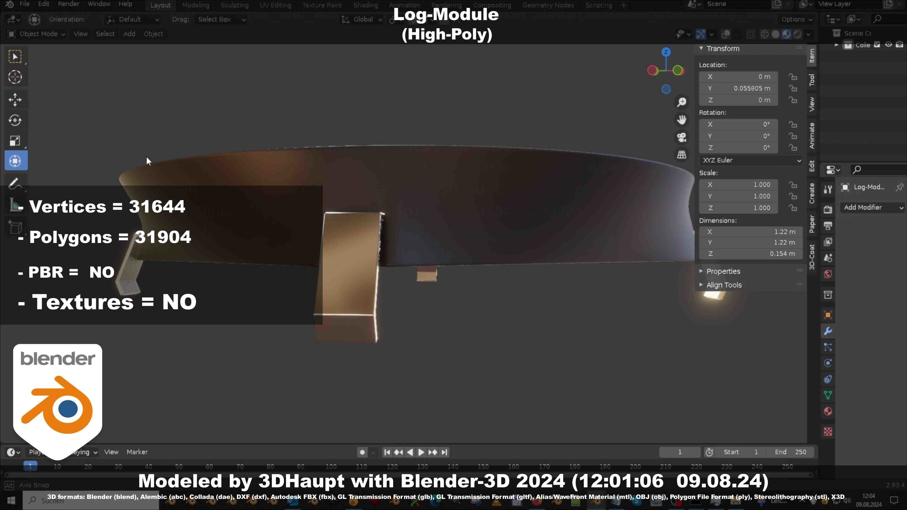 Log-Module 3D model_30