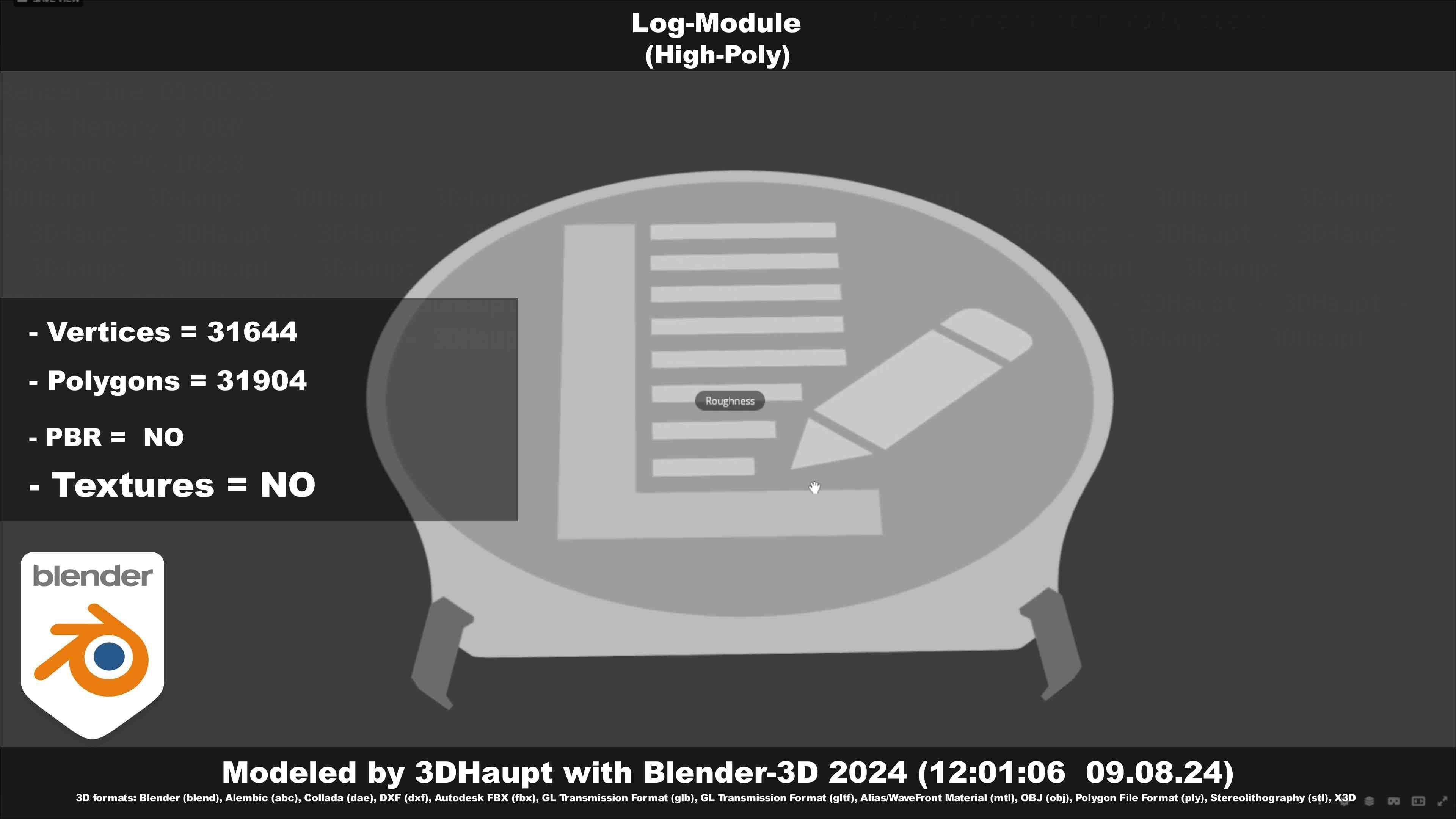 Log-Module 3D model_86