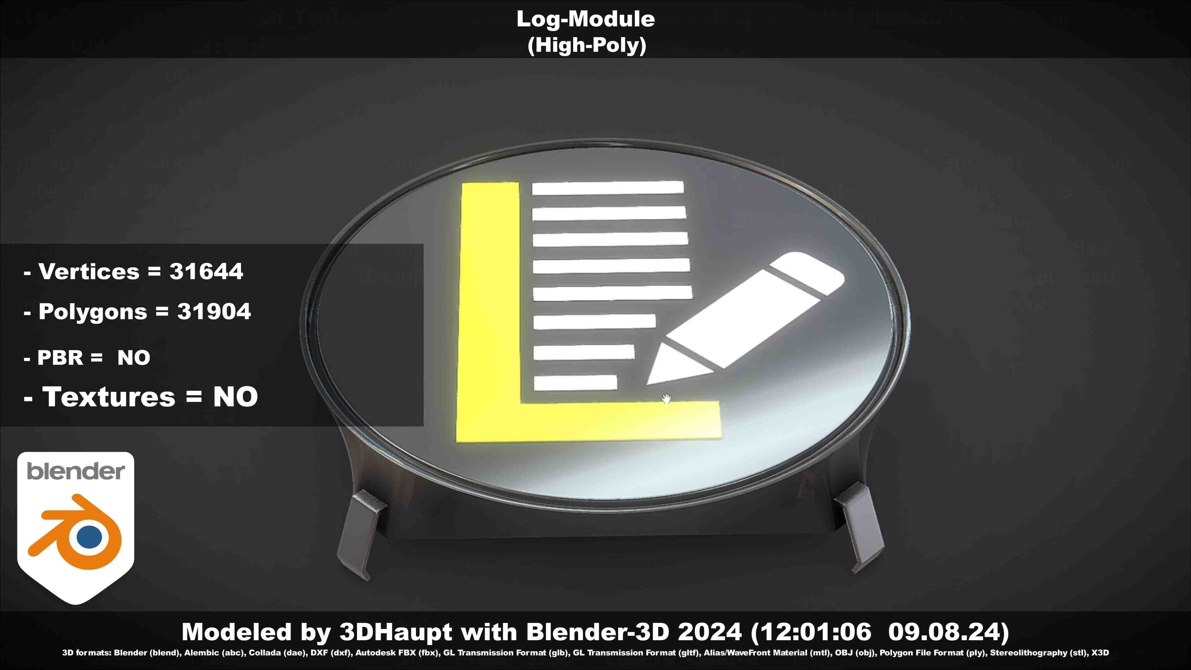 Log-Module 3D model_83