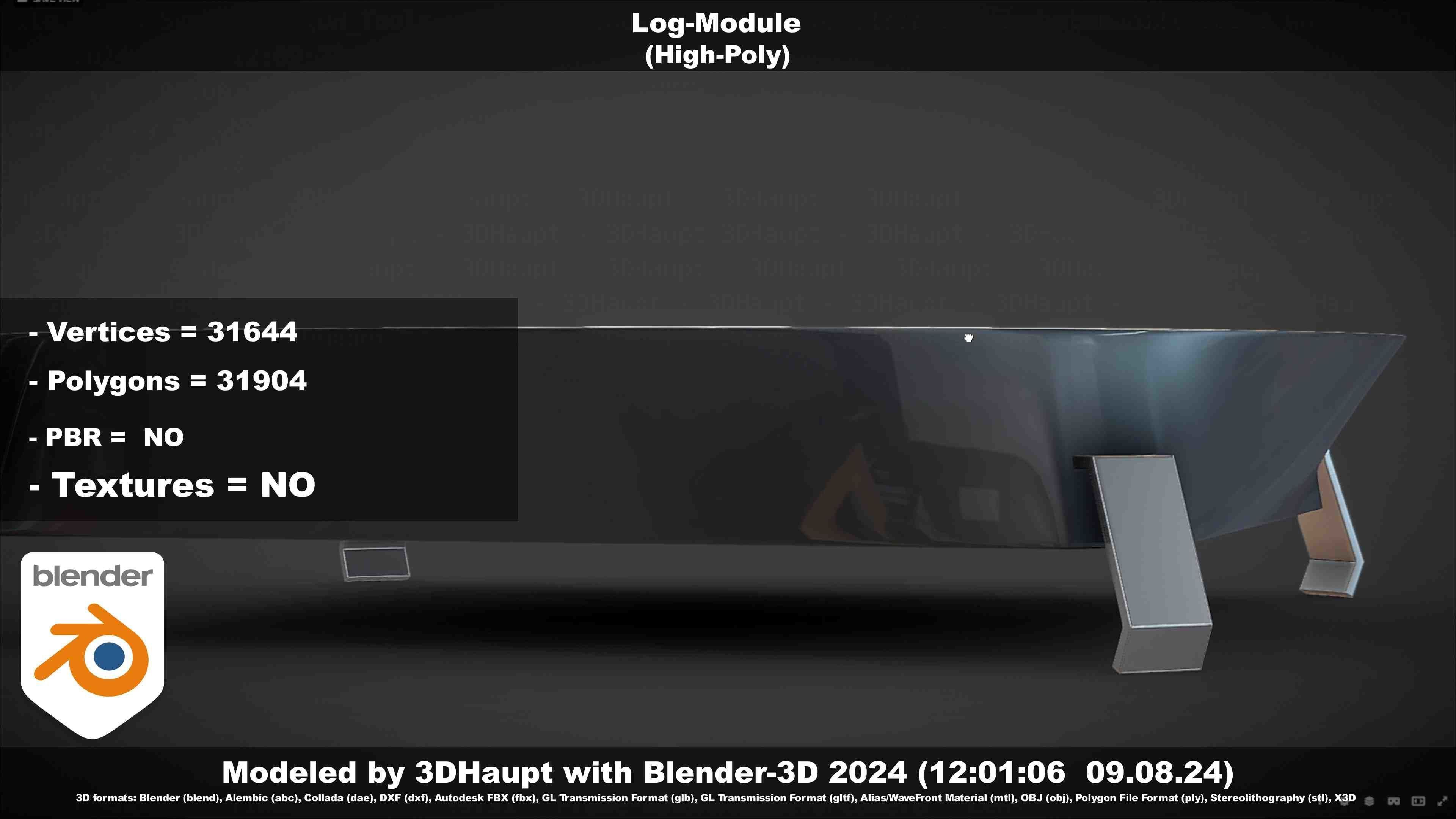 Log-Module 3D model_10