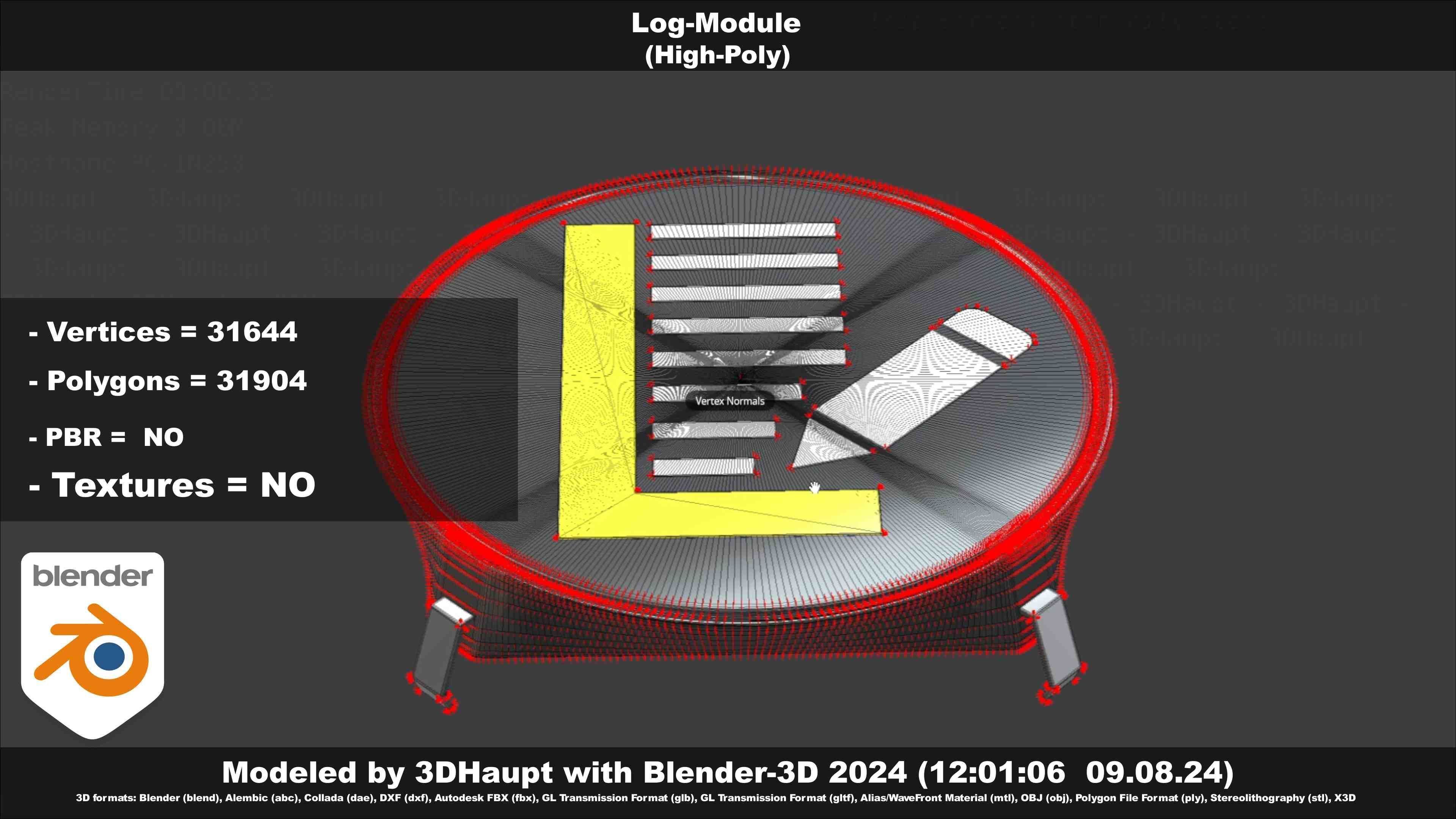 Log-Module 3D model_24