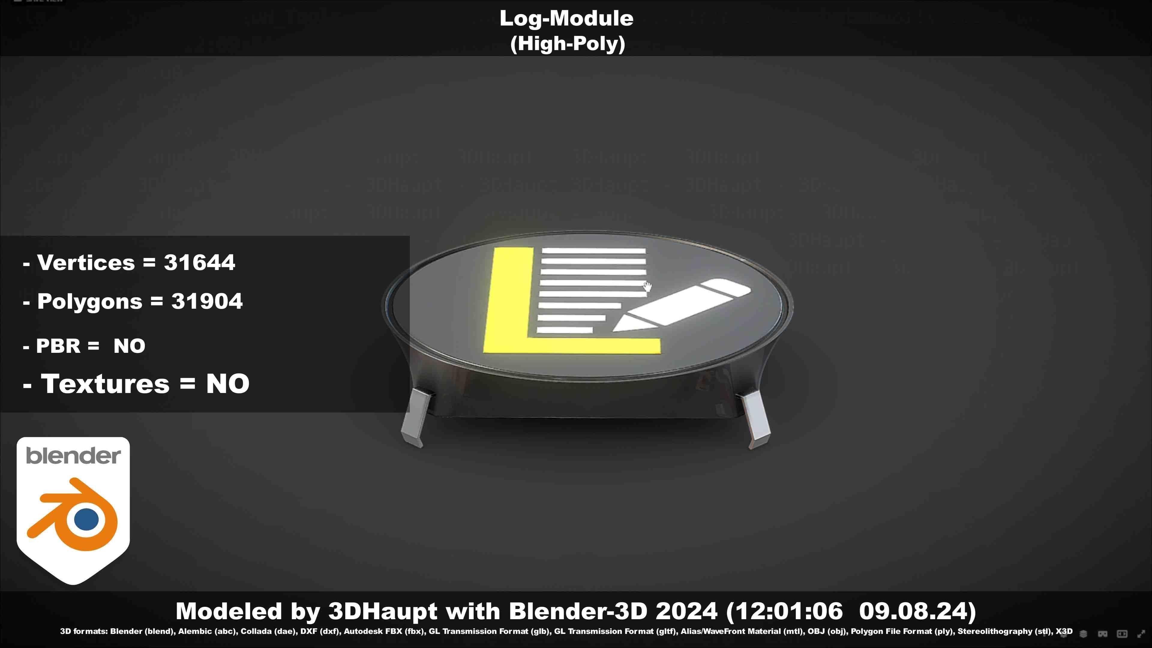 Log-Module 3D model_70