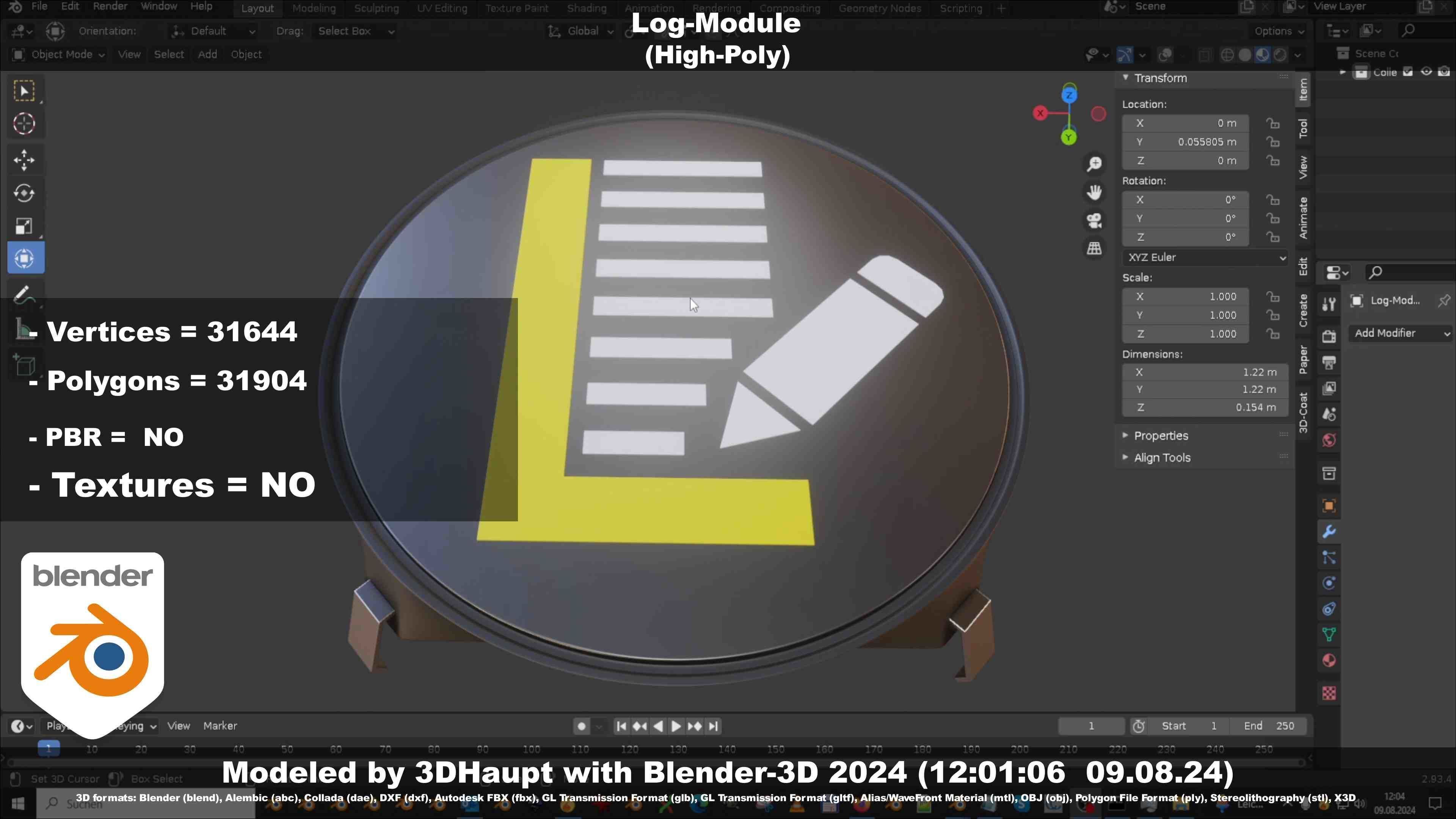 Log-Module 3D model_94