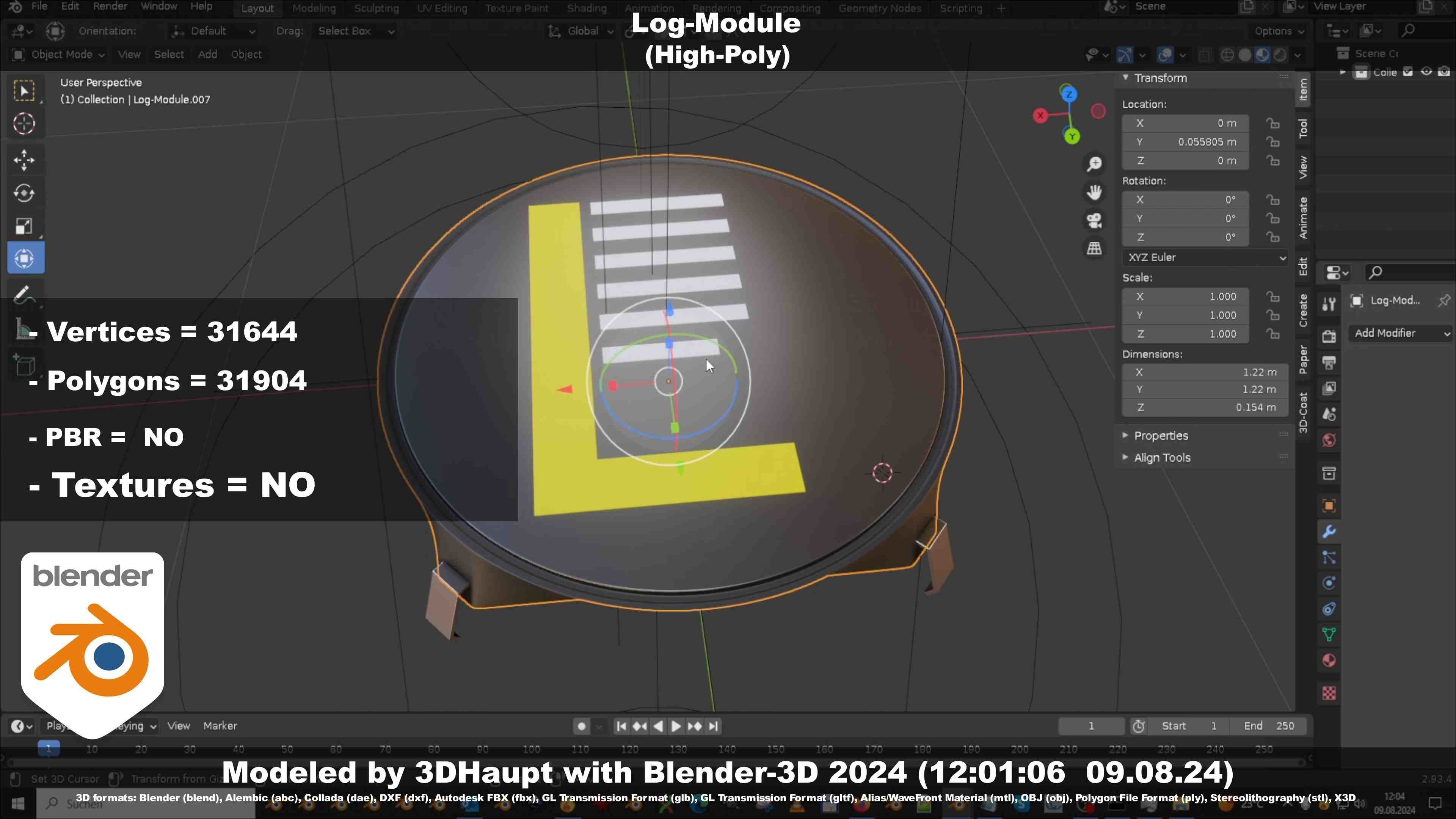 Log-Module 3D model_42