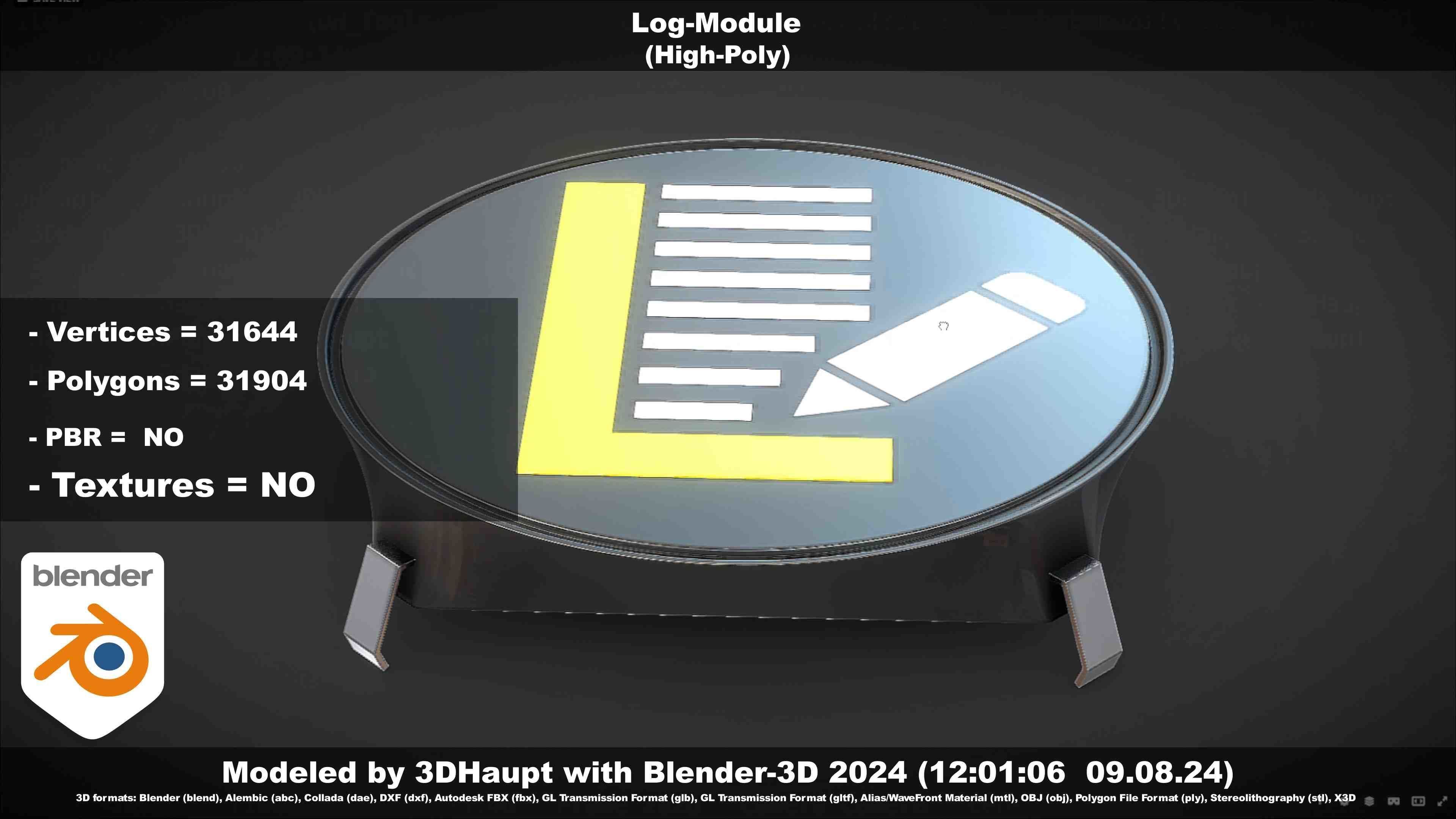 Log-Module 3D model_37