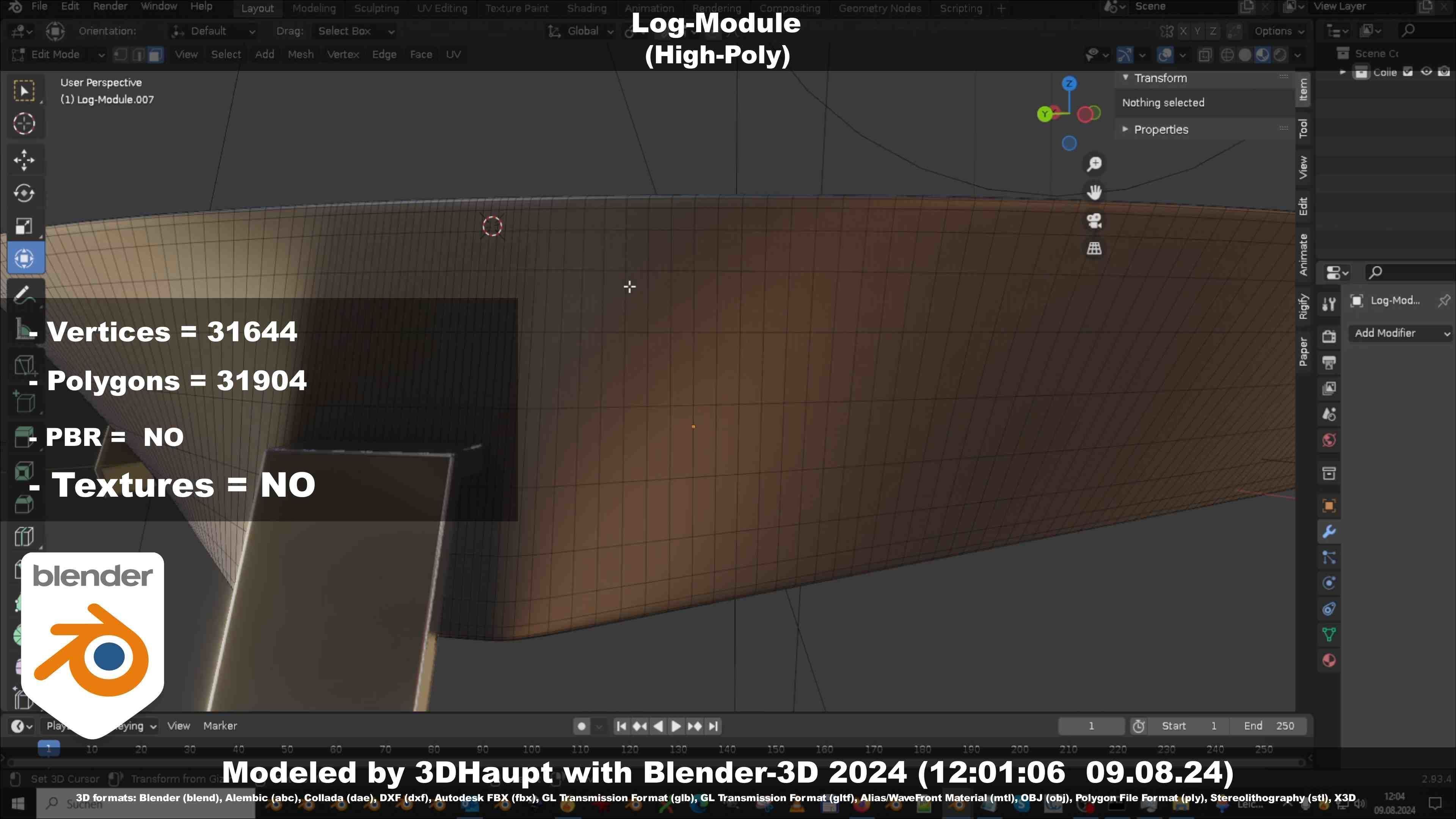 Log-Module 3D model_84