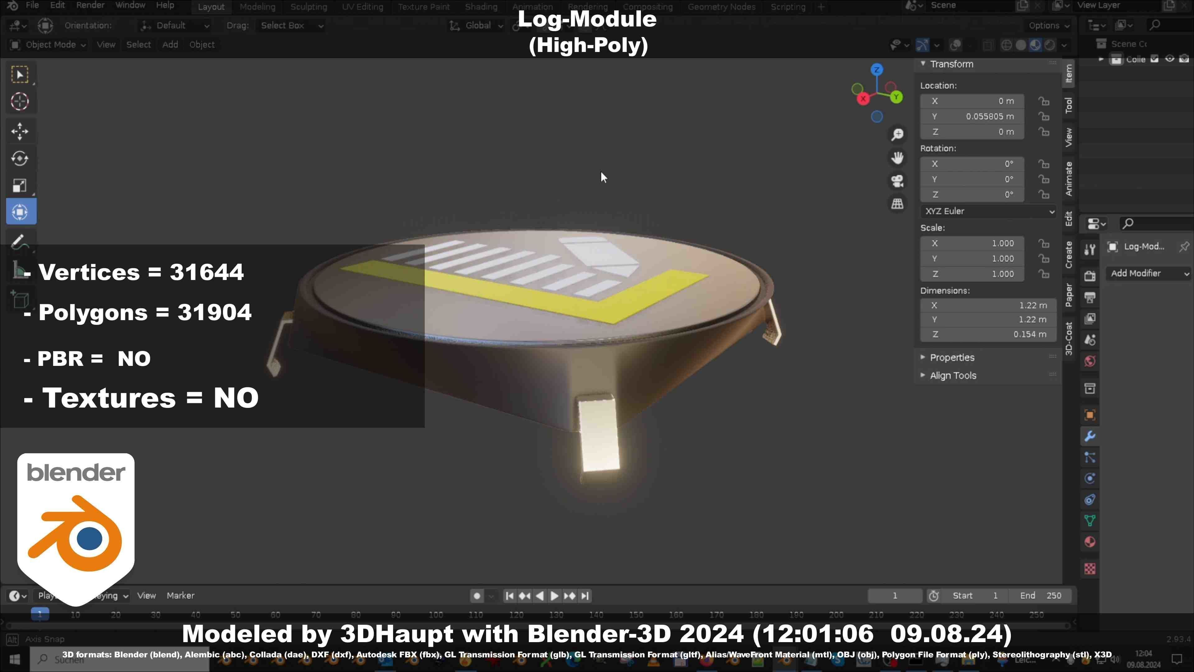 Log-Module 3D model_27
