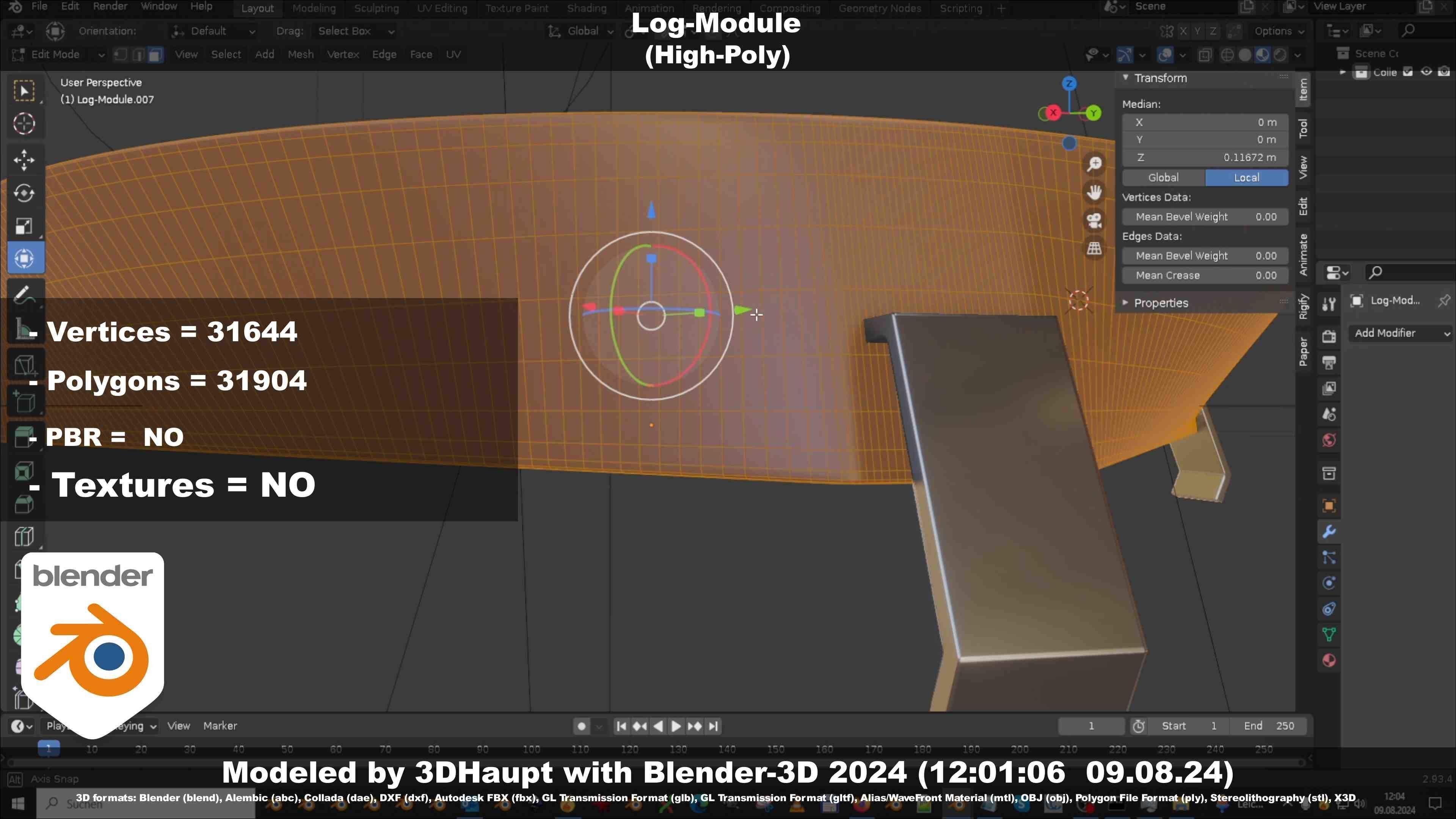 Log-Module 3D model_97