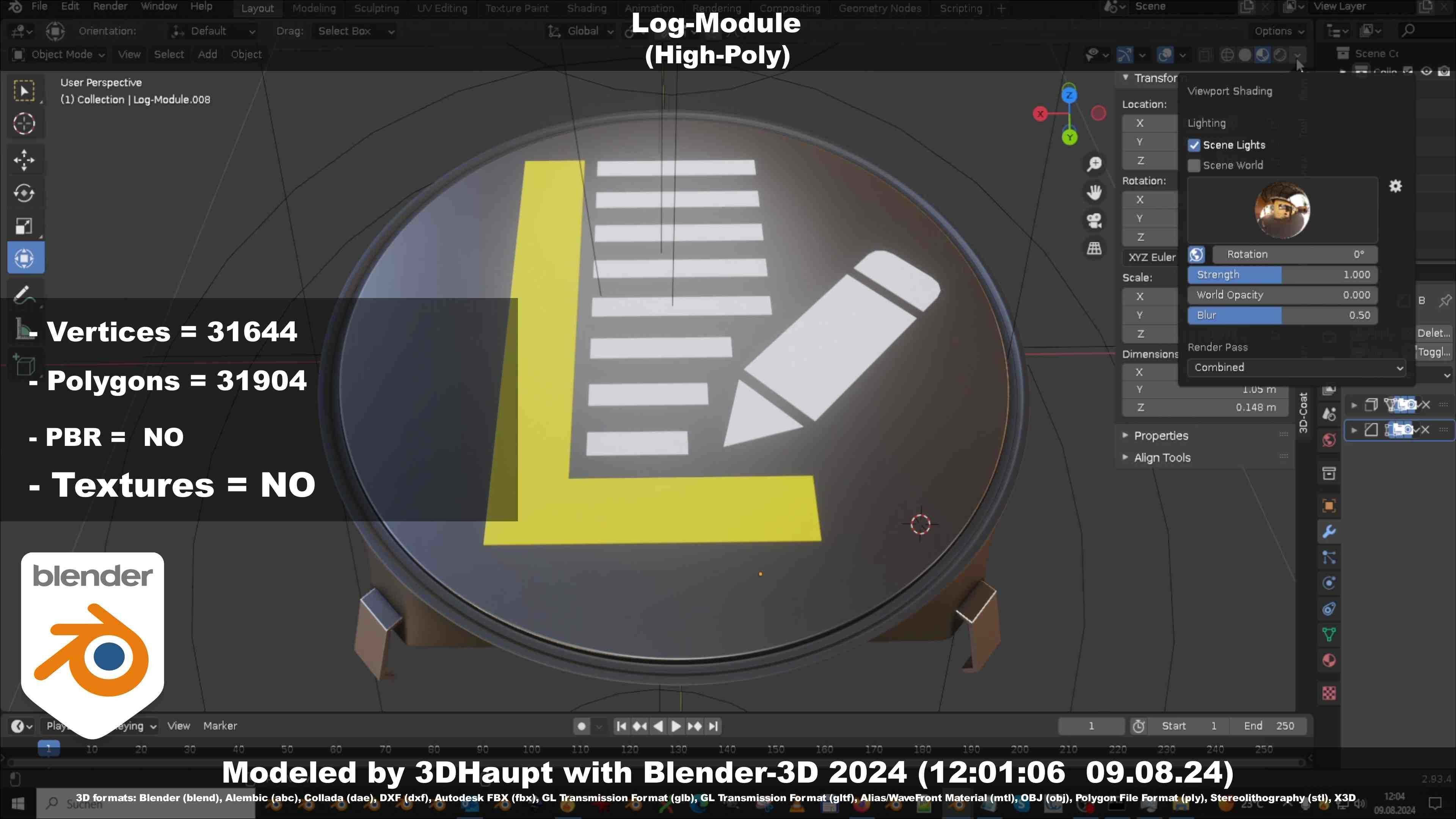 Log-Module 3D model_49