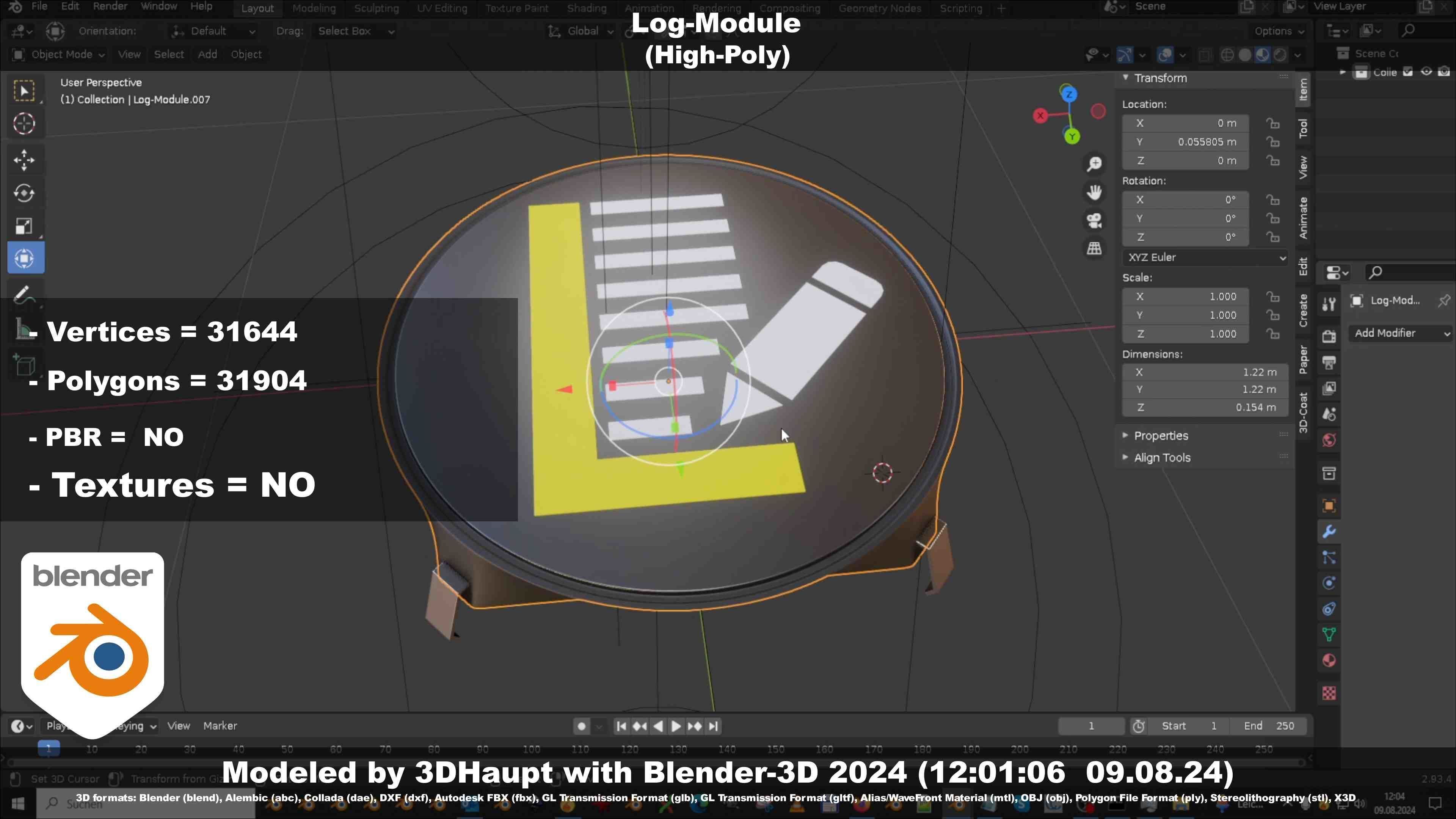 Log-Module 3D model_31