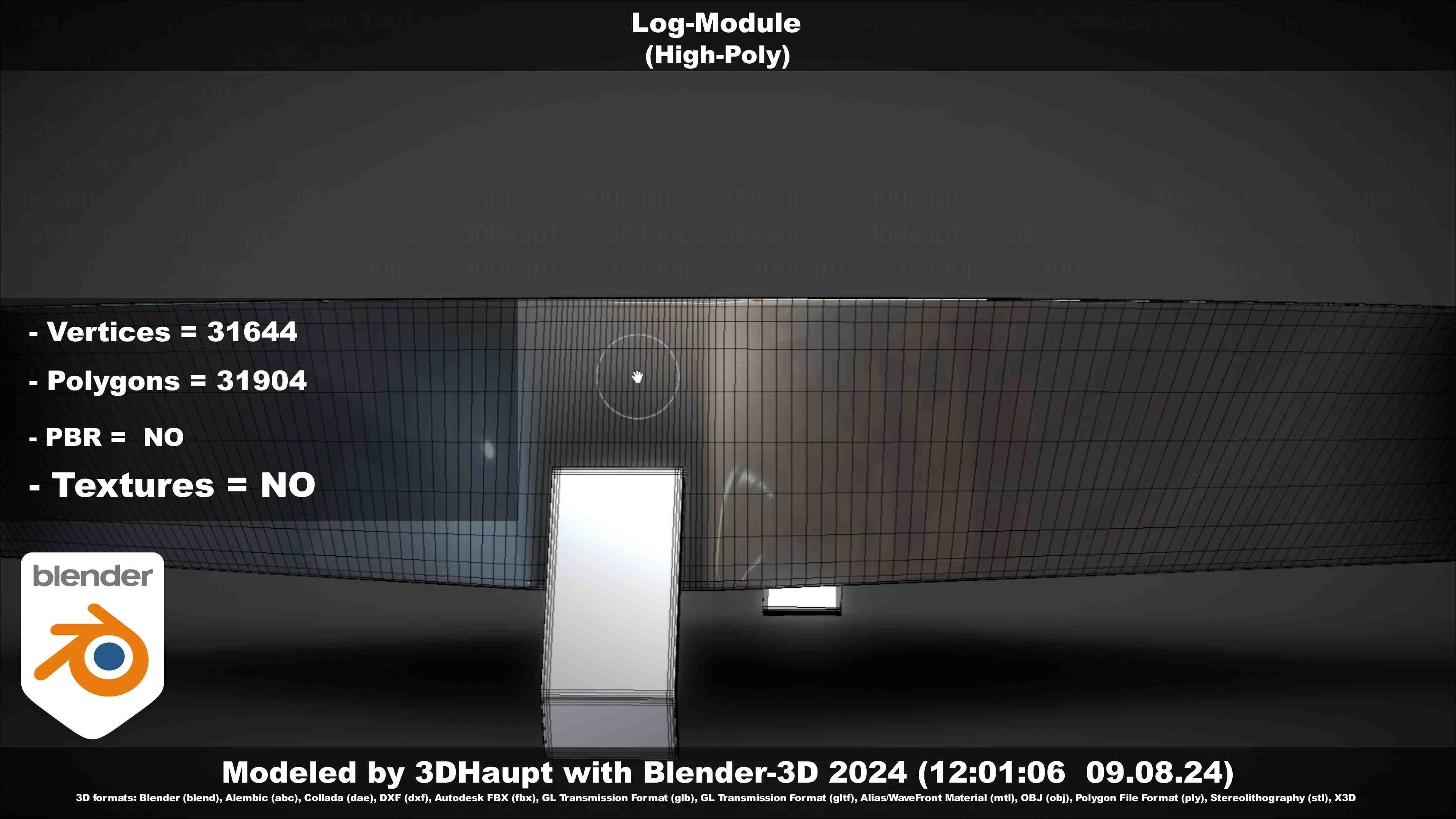 Log-Module 3D model_13