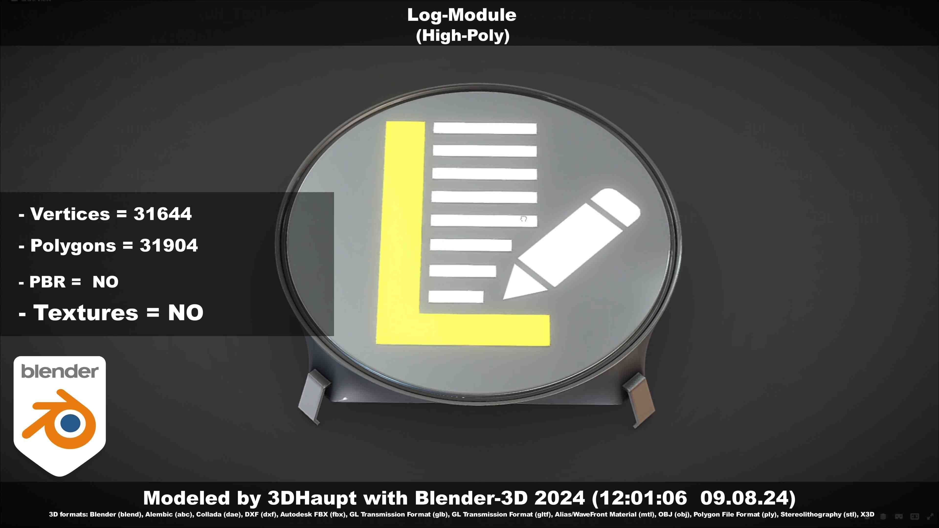 Log-Module 3D model_56