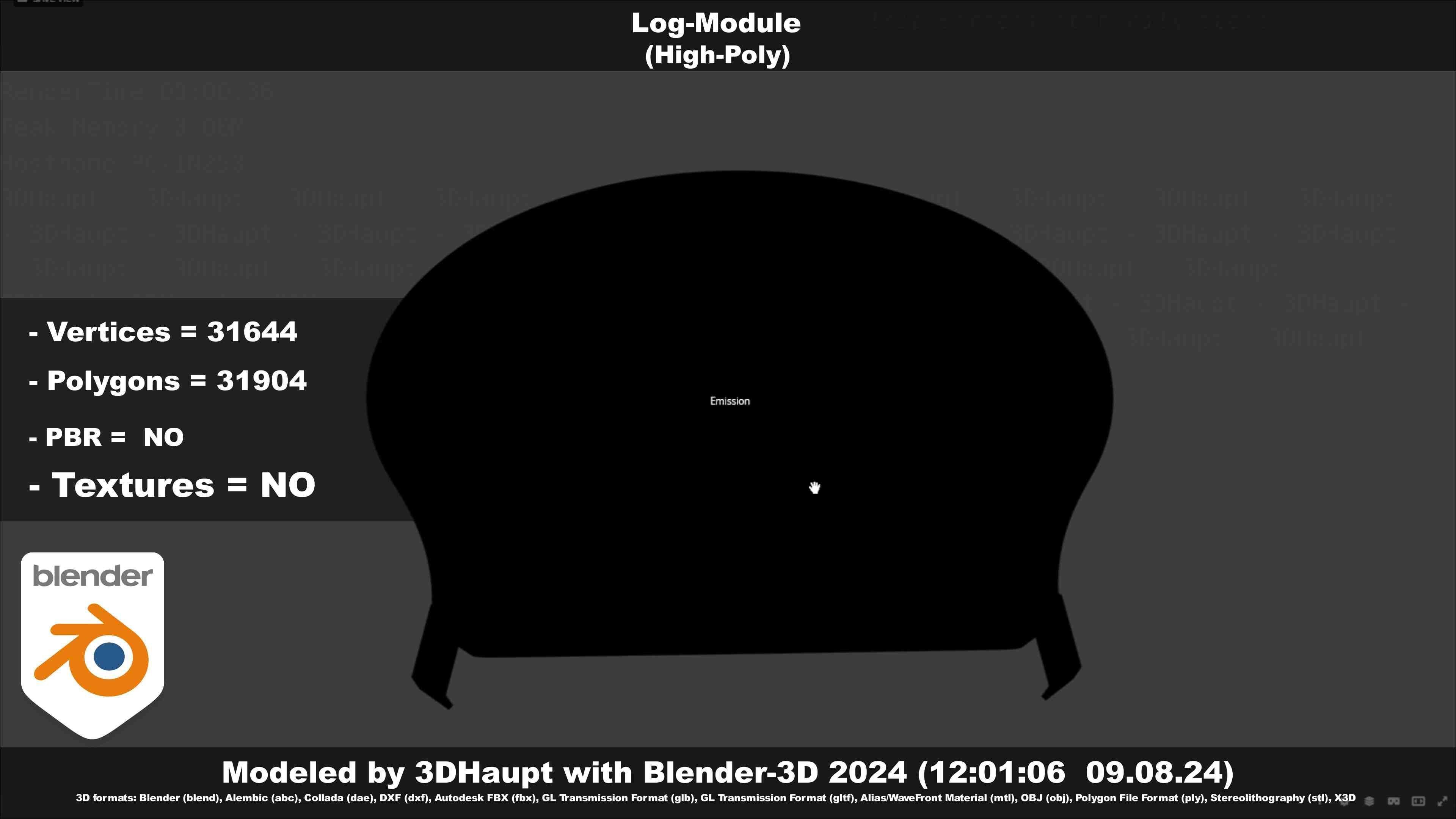 Log-Module 3D model_18