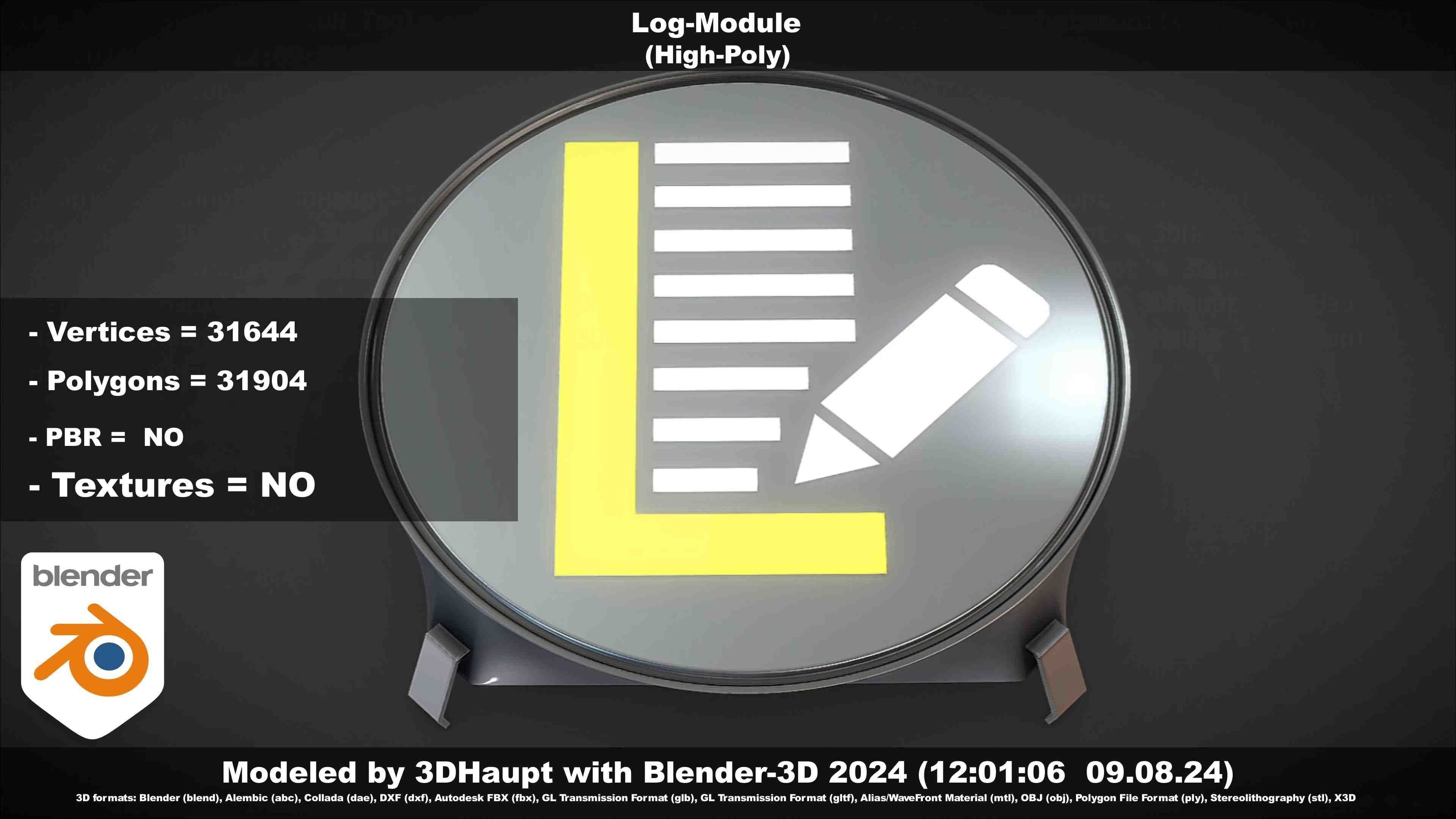 Log-Module 3D model_55