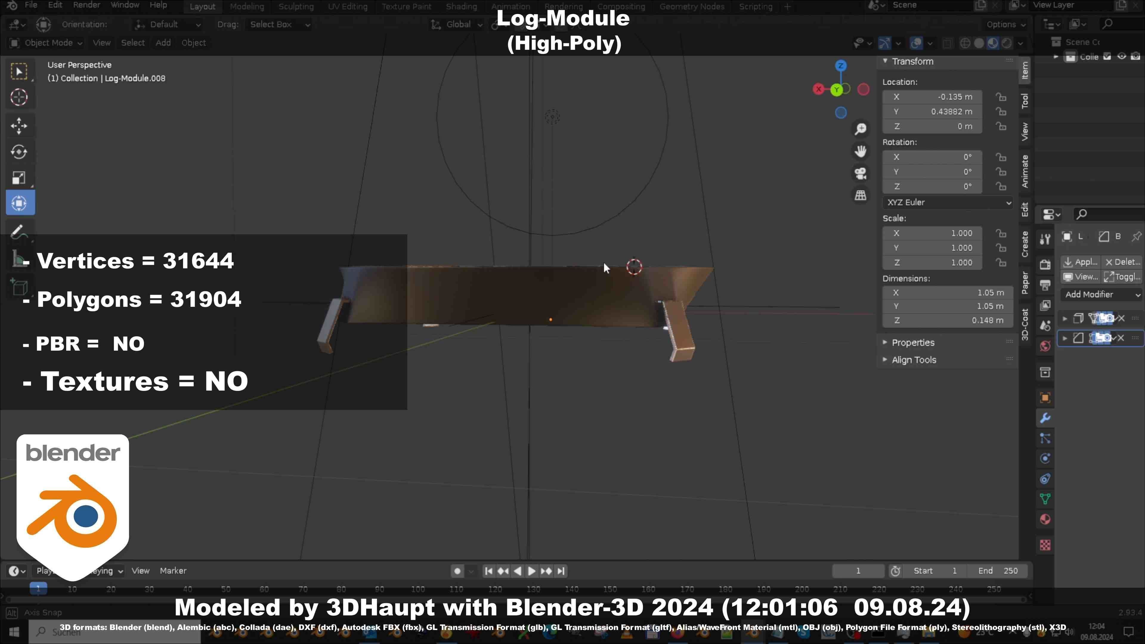 Log-Module 3D model_47