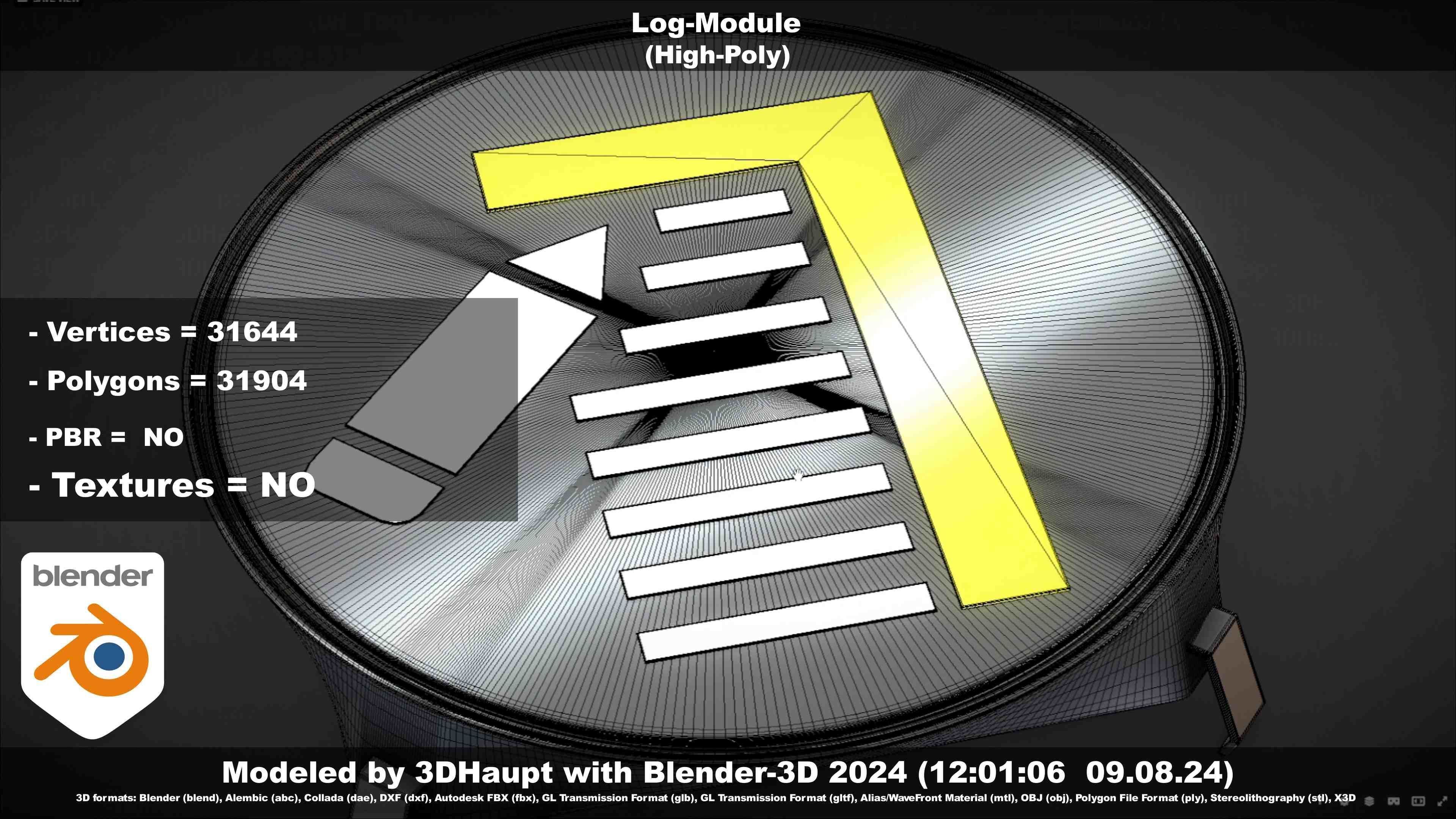 Log-Module 3D model_14