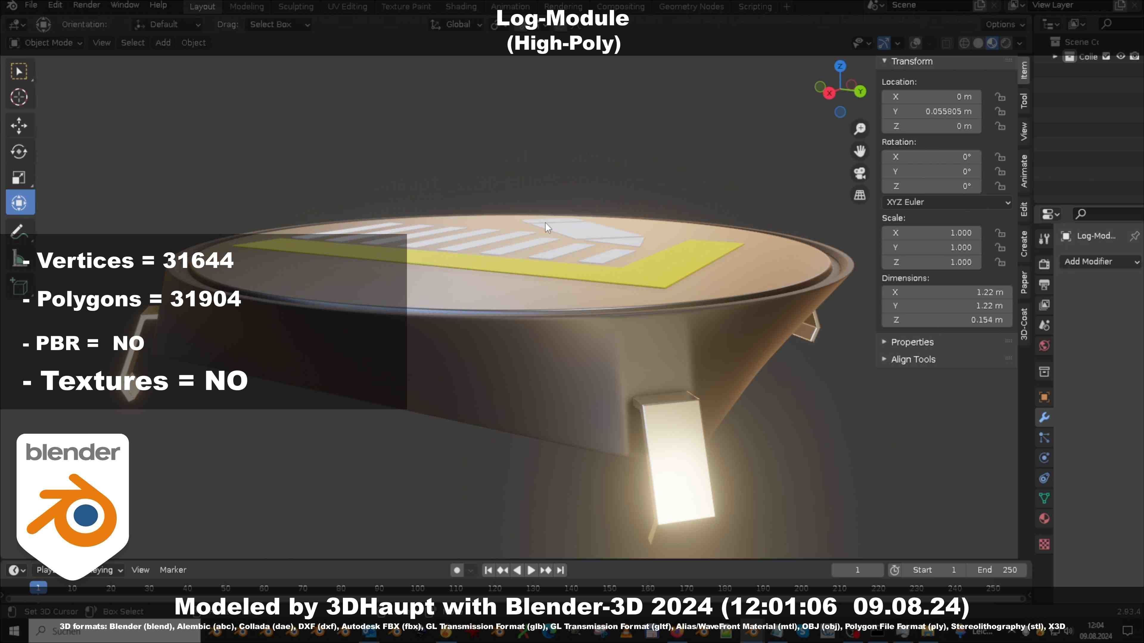 Log-Module 3D model_28