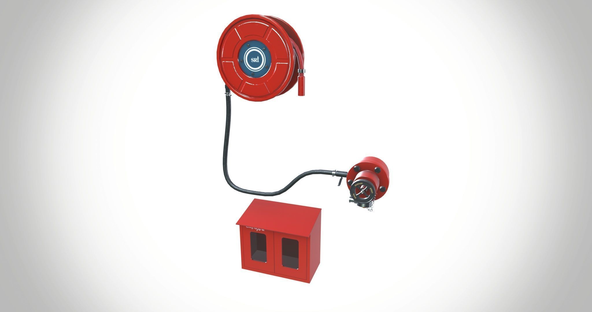 Fire Extinguisher Hose Reel 3D model_2