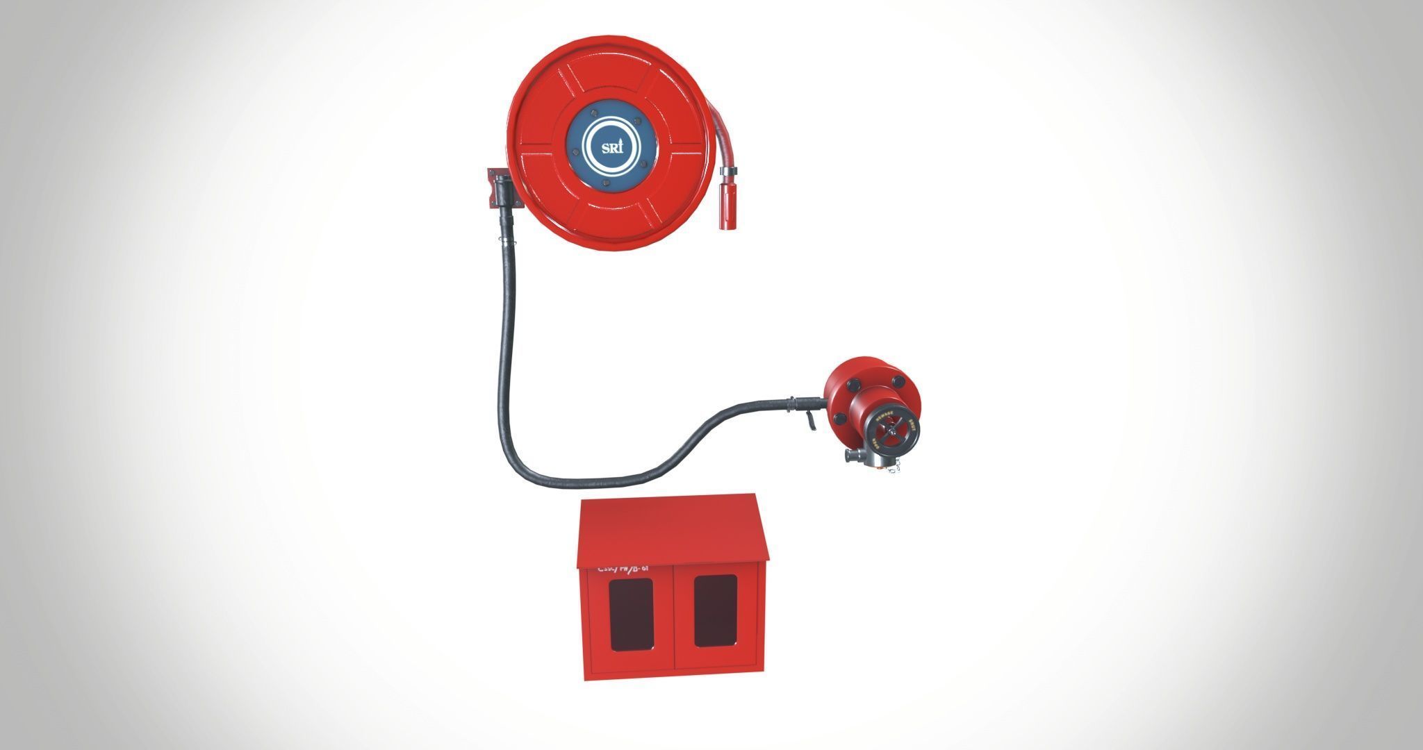 Fire Extinguisher Hose Reel 3D model_5