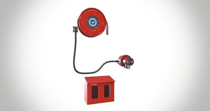 Fire Extinguisher Hose Reel 3D model