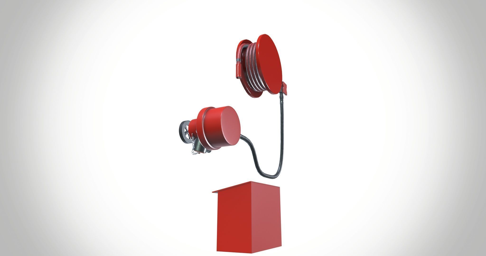 Fire Extinguisher Hose Reel 3D model_7