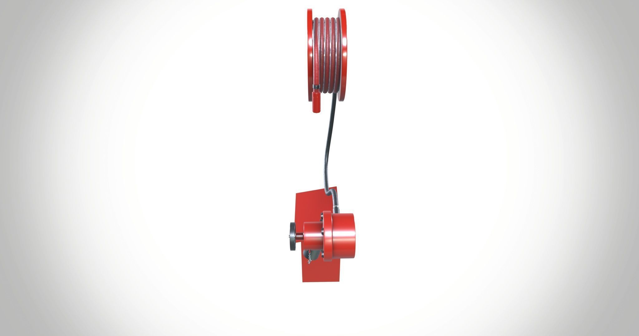 Fire Extinguisher Hose Reel 3D model_6