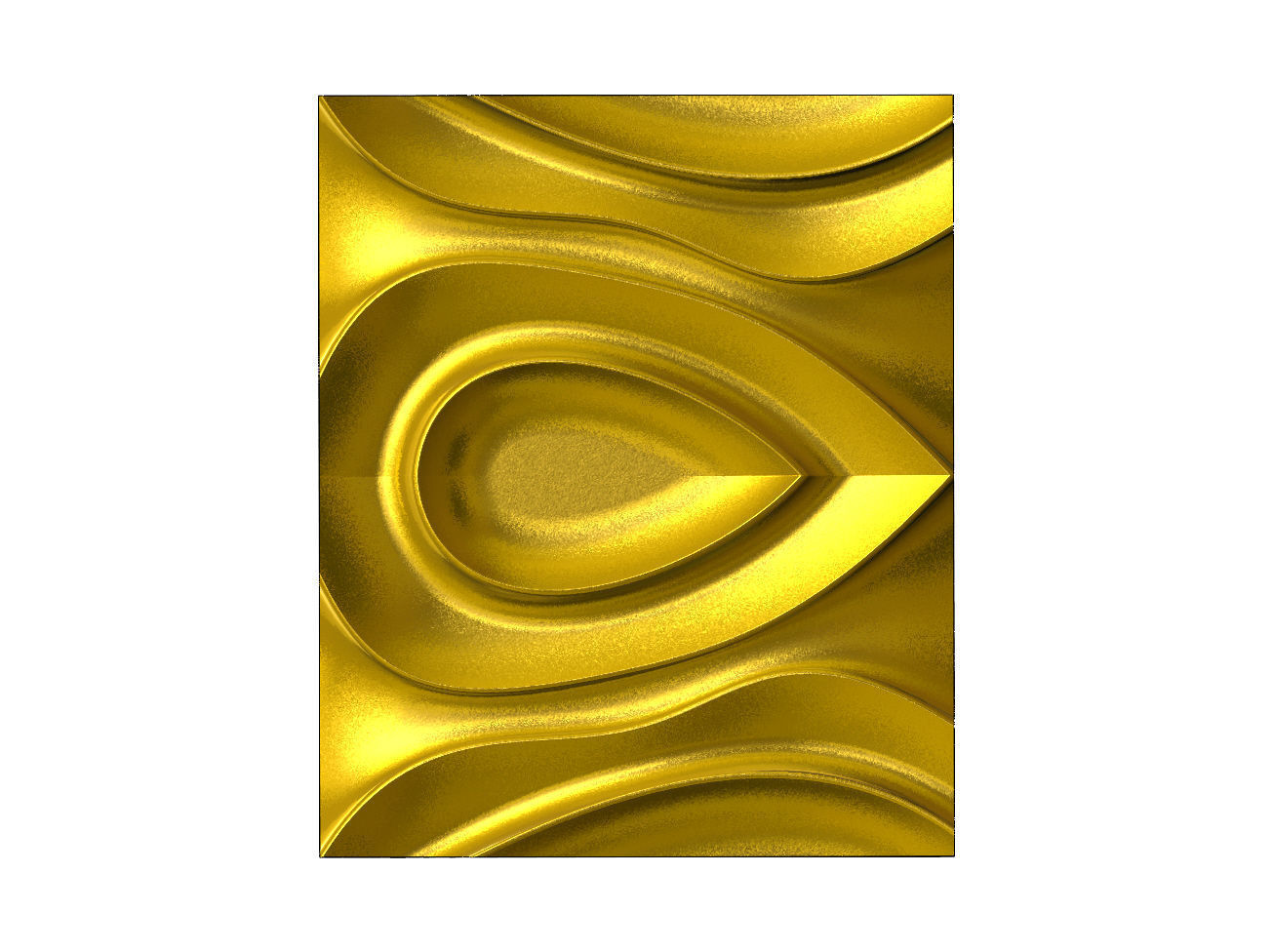 Teardop ripple wave wall art carving relief sculpture panel 3D print model_15