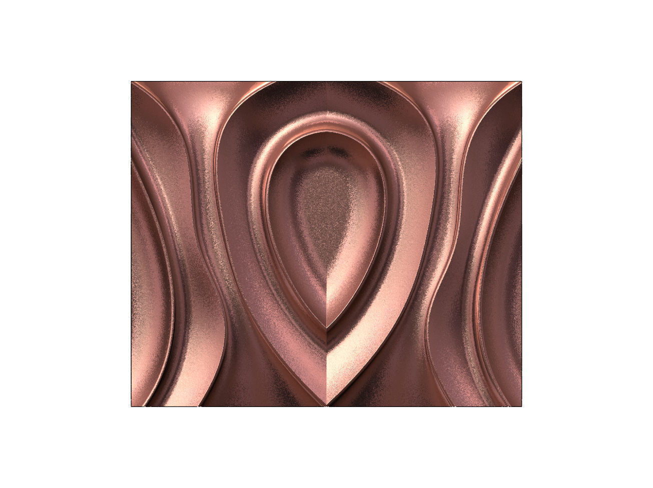 Teardop ripple wave wall art carving relief sculpture panel 3D print model_12