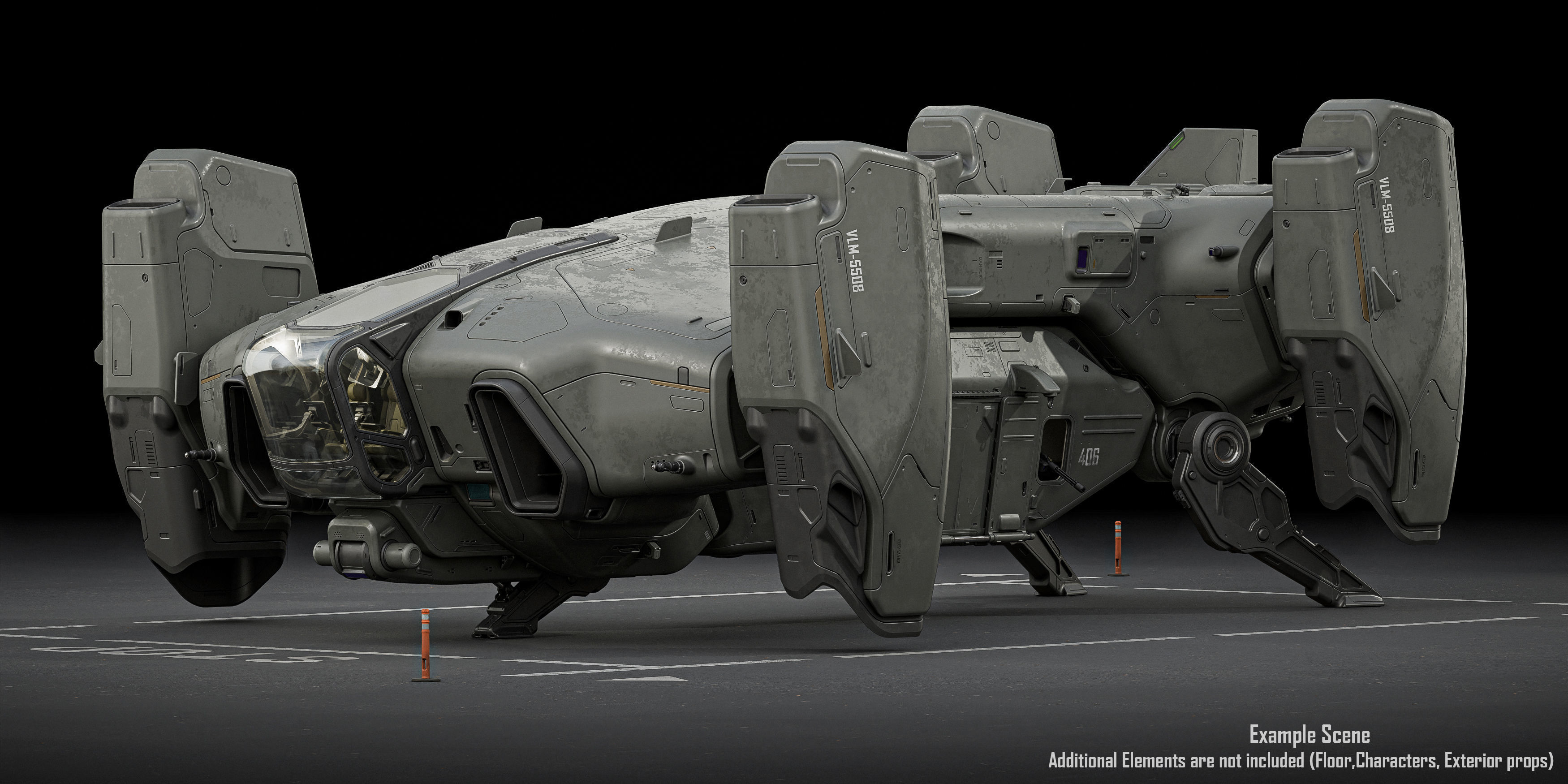 Dropship Concept 3D model_6