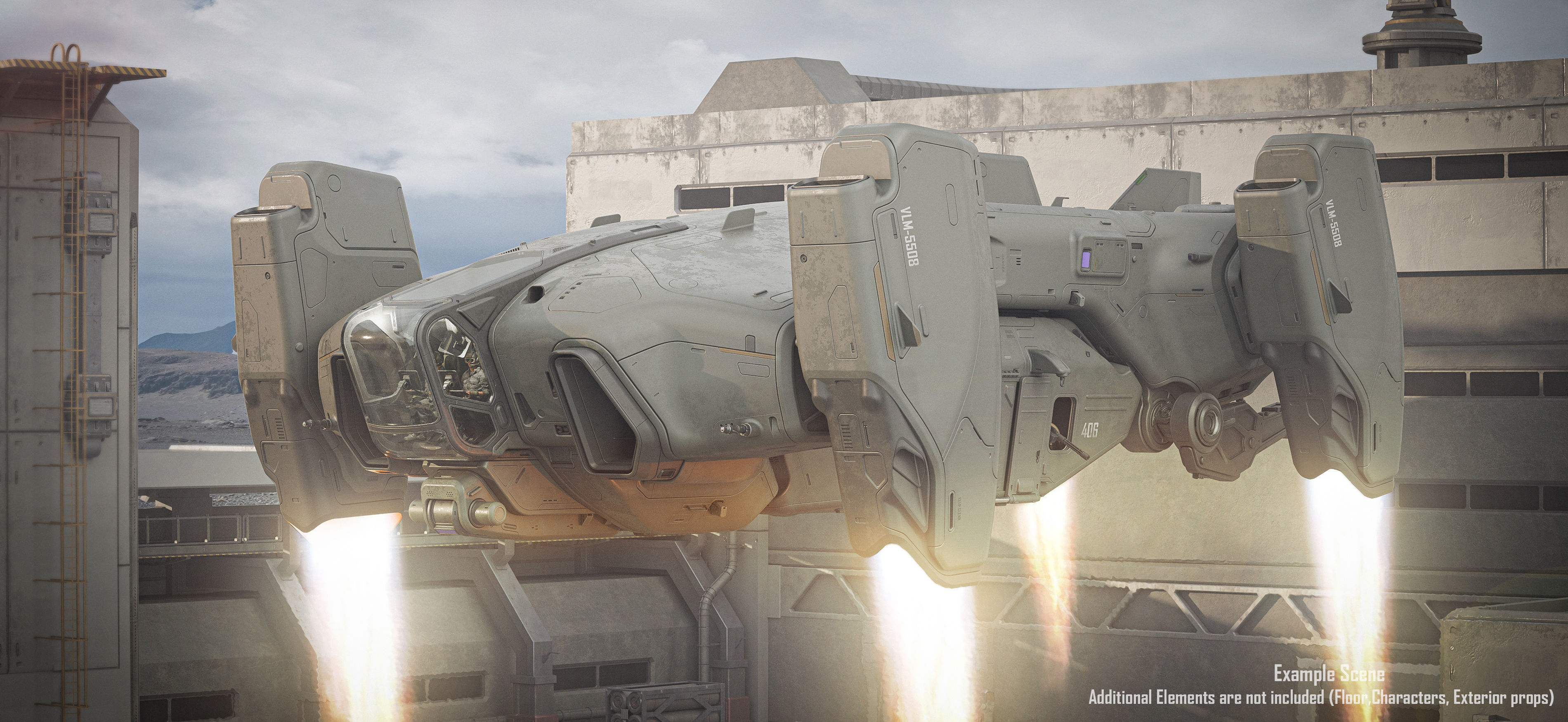 Dropship Concept 3D model_12