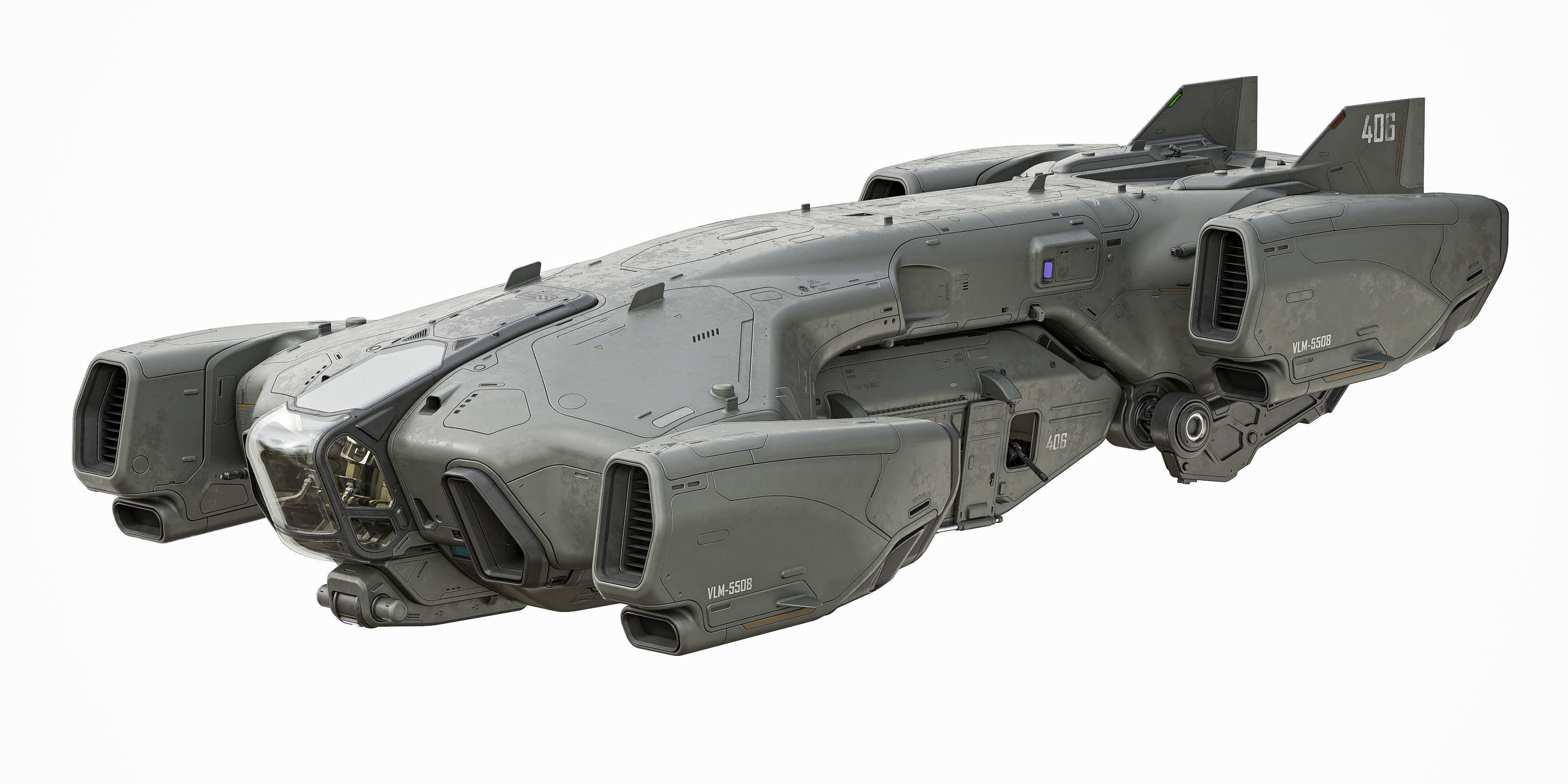 Dropship Concept 3D model_0