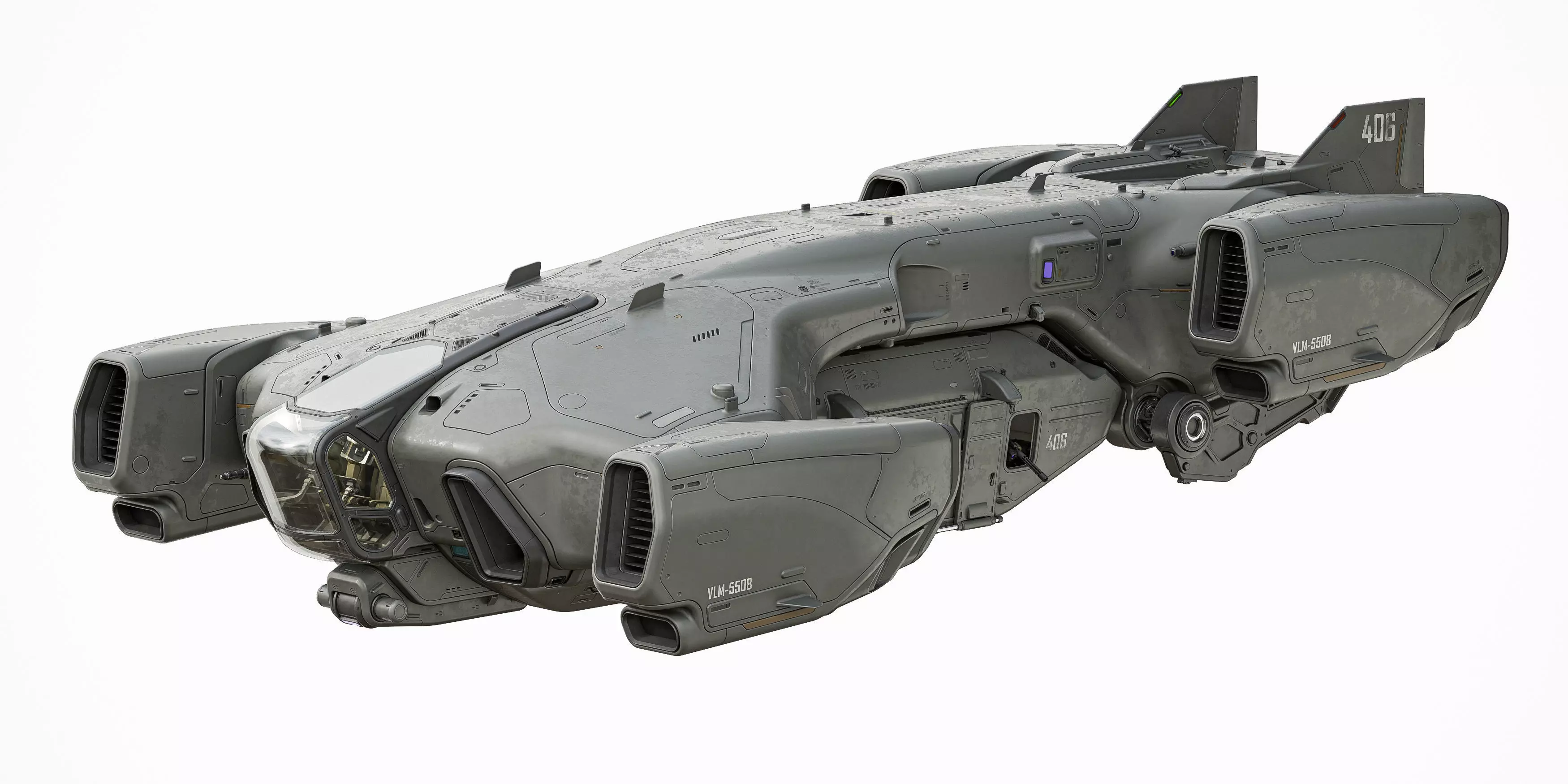 Dropship Concept 3D model_0