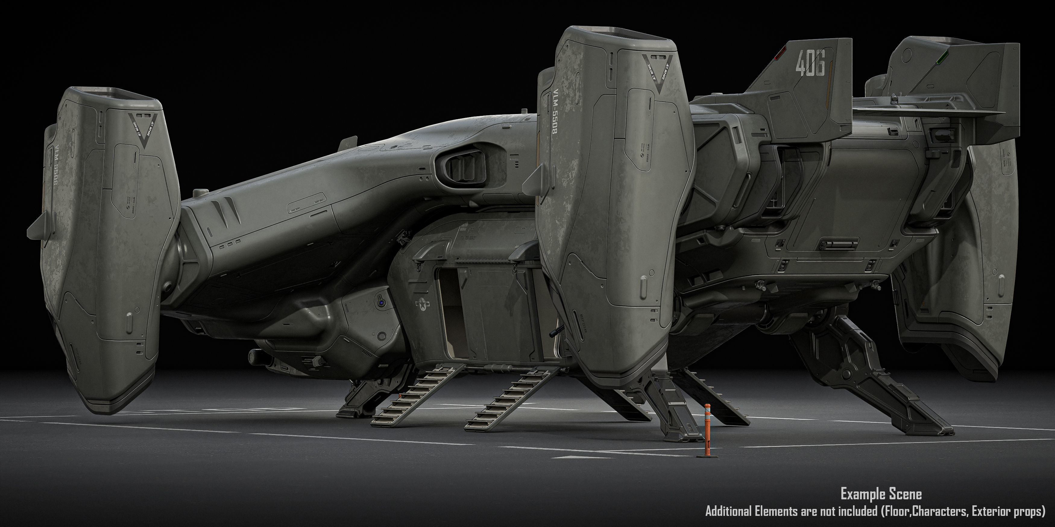 Dropship Concept 3D model_9