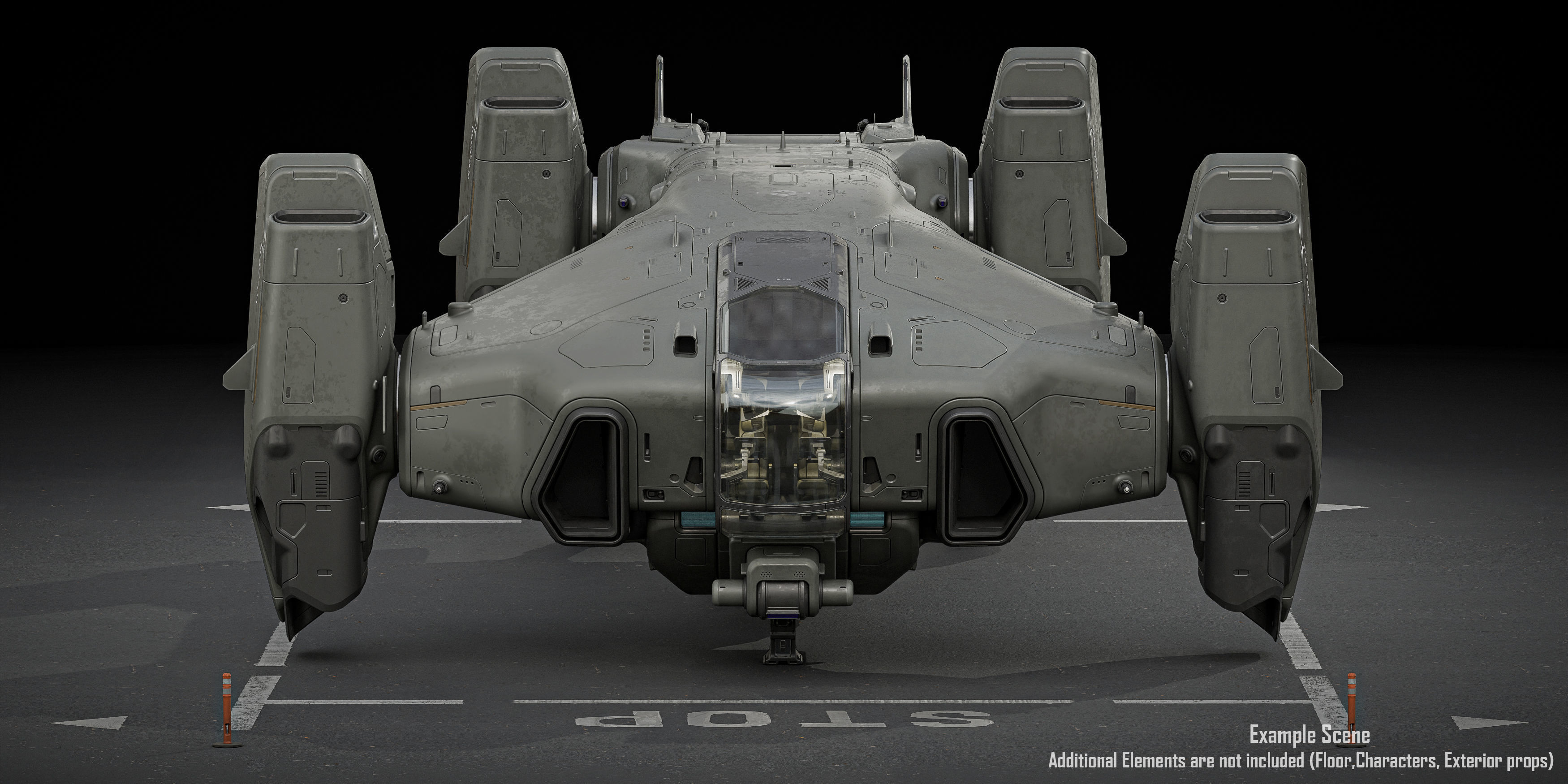 Dropship Concept 3D model_7