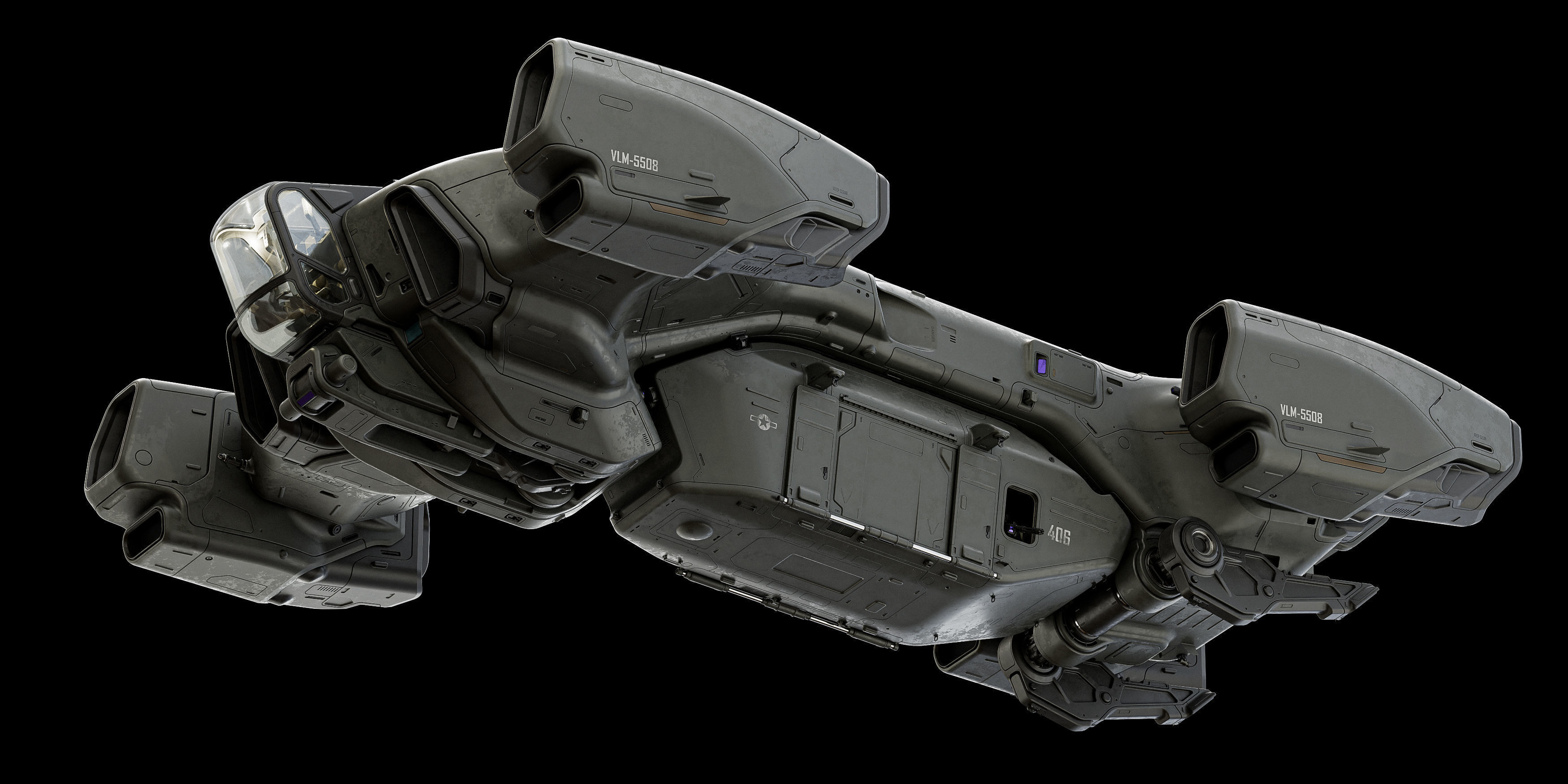 Dropship Concept 3D model_2