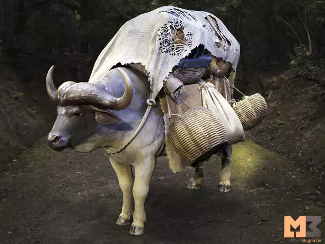 Bull Fantasy Low-poly 3D model_0